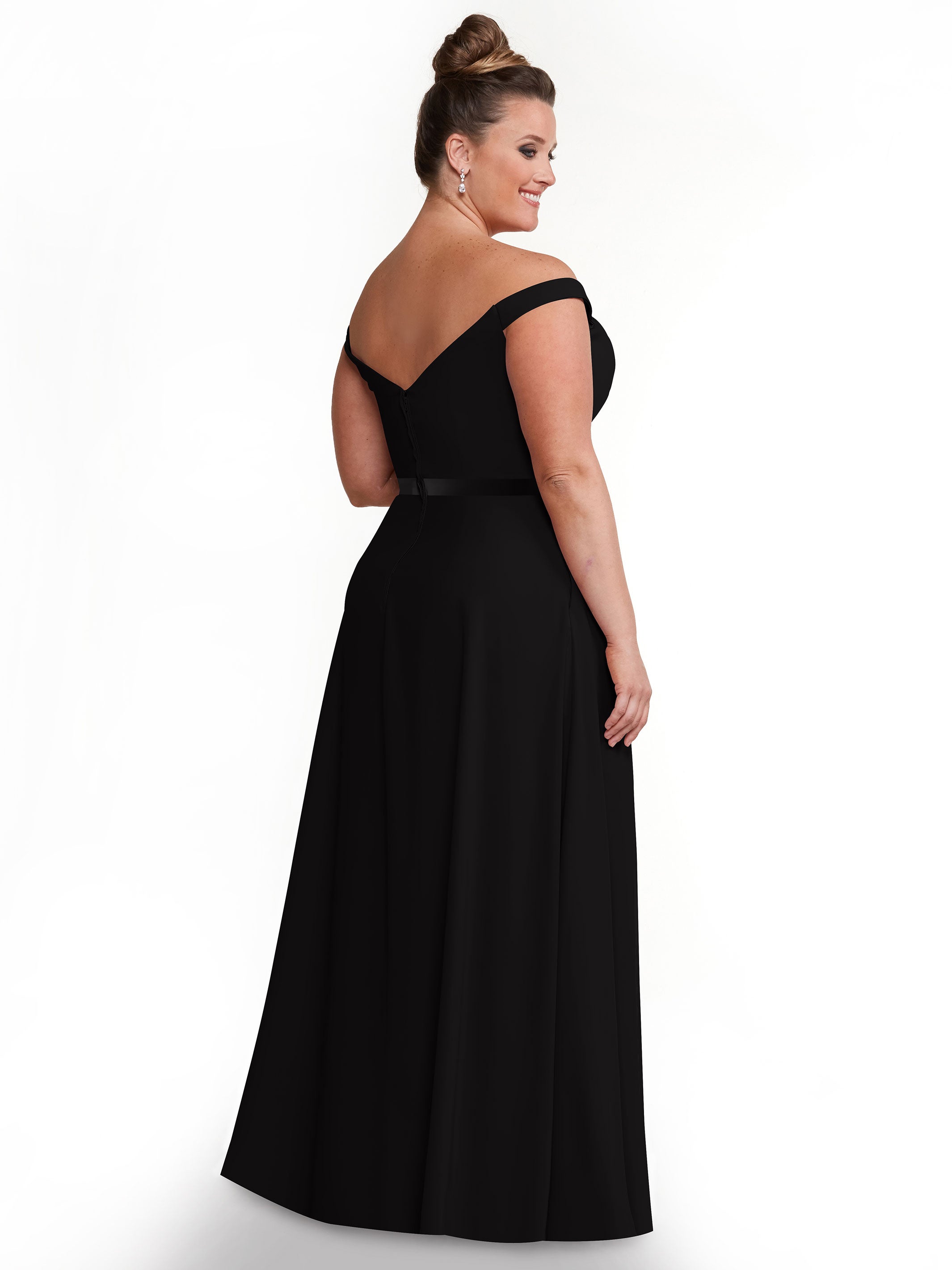 Elegant Off-the-Shoulder A-Line Chiffon Bridesmaid Dress with Sash - Size 80100 - Perfect for Weddings, Formal Events & Special Occasions