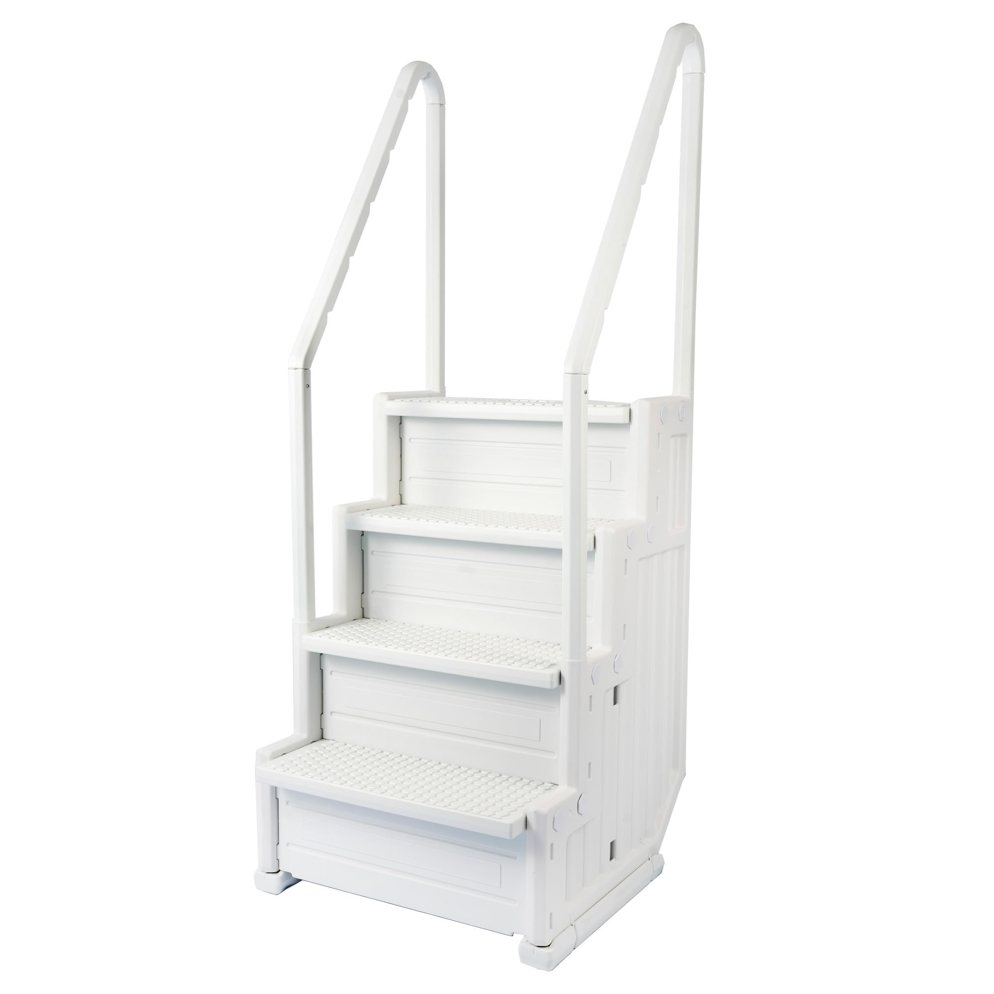 Blue Wave Easy Pool Step - Above Ground Swimming Pool Ladder with Non-Slip Treads | Durable Deck Access Steps for Inground & Above Ground Pools | Perfect for Backyard, Vacation Homes & Community Pools