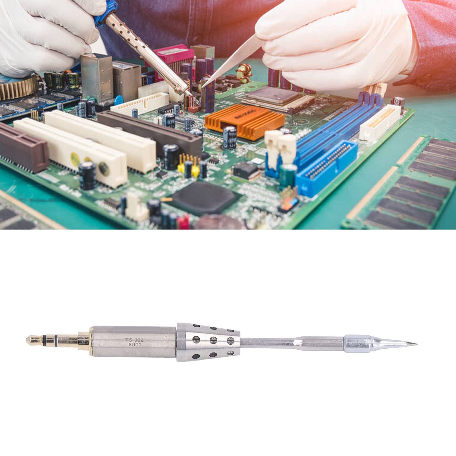 High-Quality Electric Soldering Iron Tip Replacement - Internal Heating TS J02 Tip for DIY Electronics Repair, Jewelry Making & Circuit Board Soldering