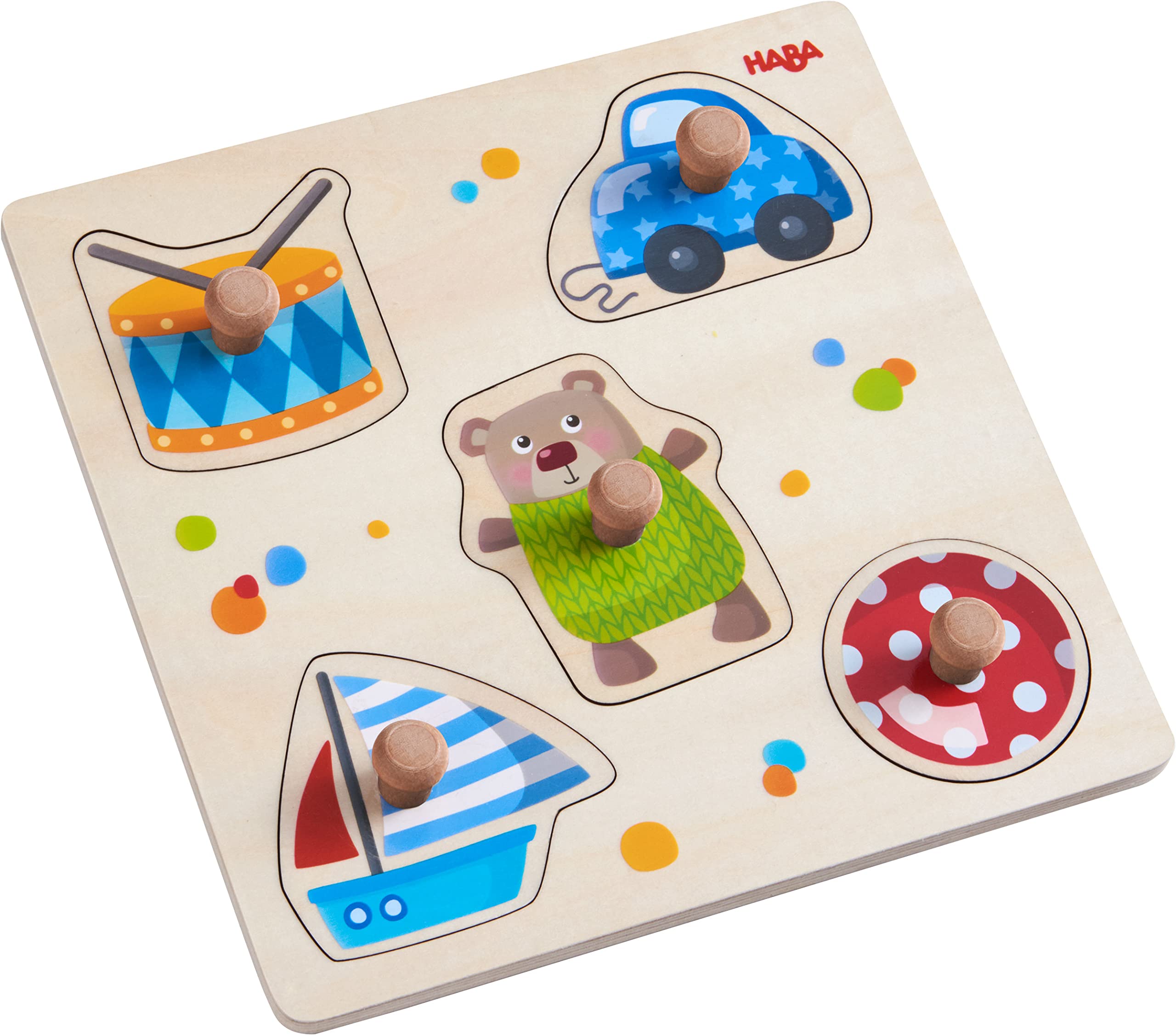 HABA Wooden Puzzle Toys for Kids - Educational Learning Games for Toddlers - Perfect for Preschool, Home & Travel Activities