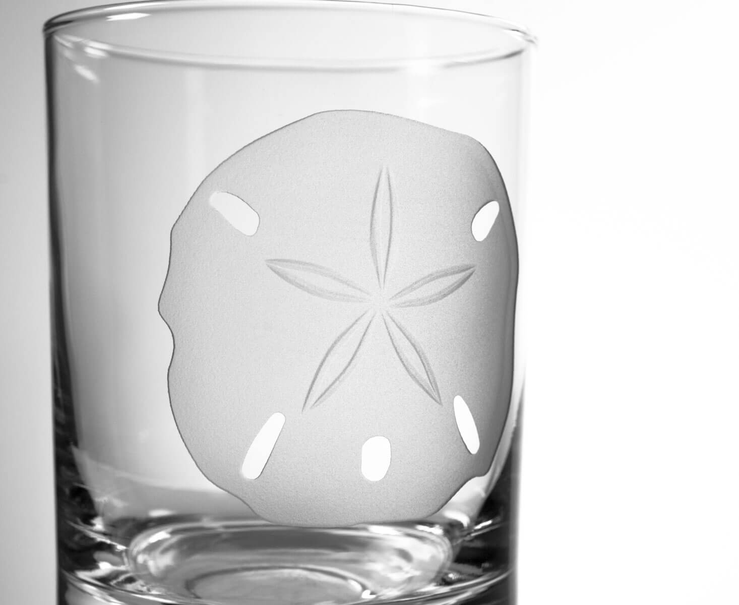 Premium Sand Dollar 13oz Double Old Fashioned Glasses - Set of 4 Heavy Base Cocktail Glasses for Whiskey, Bourbon & Scotch - Perfect for Home Bars, Parties & Gifts