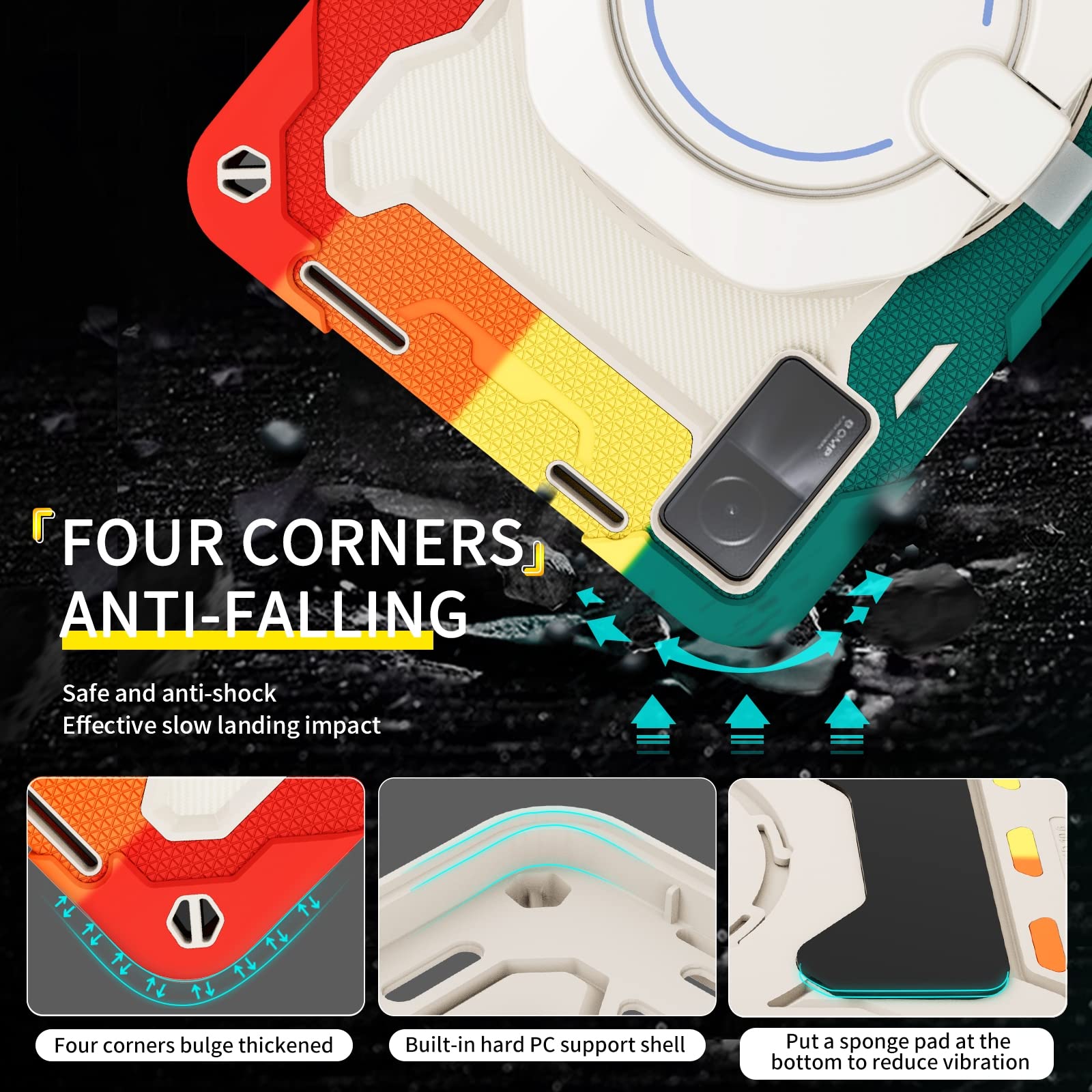 Xiaomi Redmi Pad Case - Shockproof Hybrid Silicone + Hard PC Back Cover with Contrast Colors | Perfect for Work, Travel & Home Use