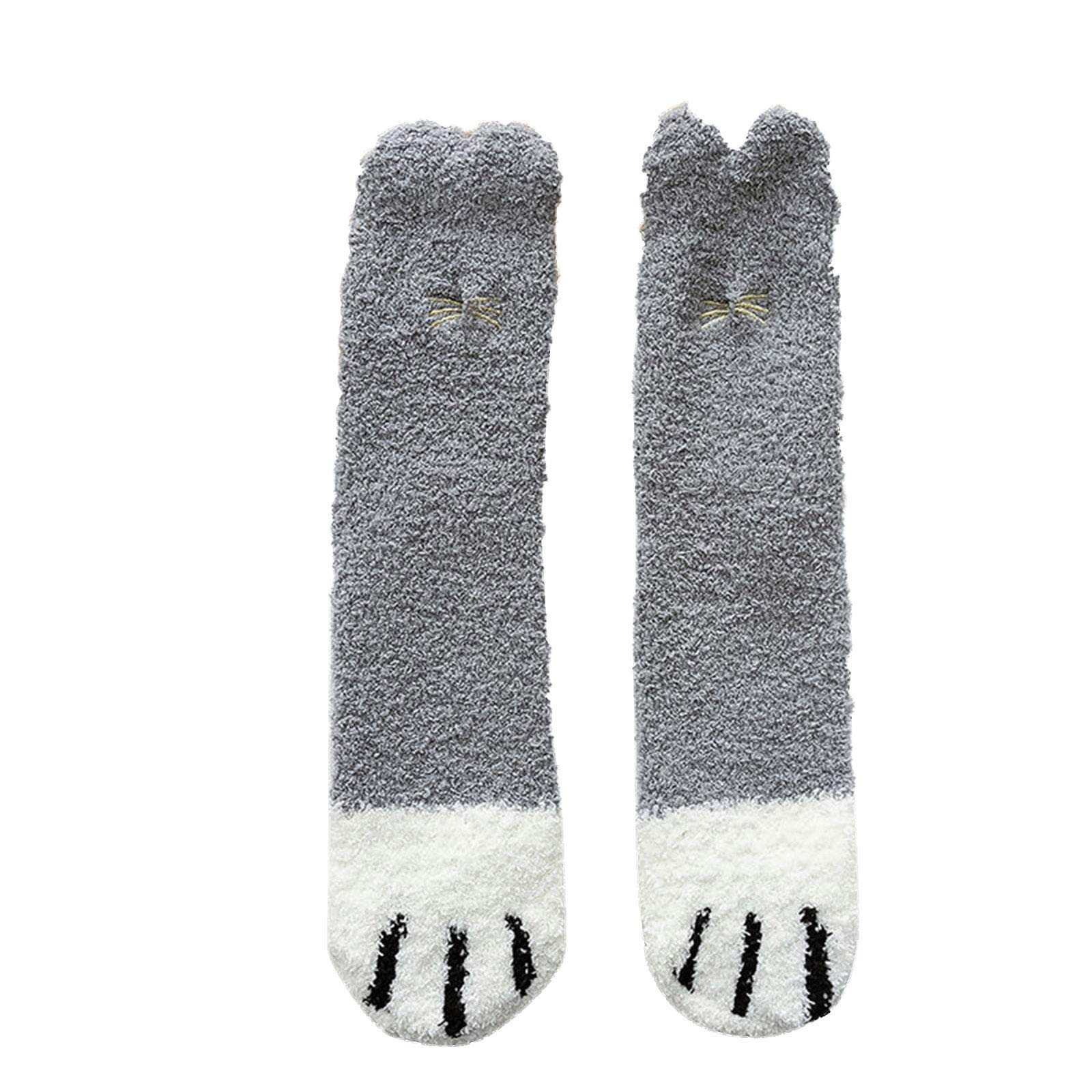 Cozy Autumn & Winter Women's Socks - Thick Warm Velvet Socks with Cute Animal Print for Cold Weather - Perfect for Indoor, Outdoor & Gift Giving