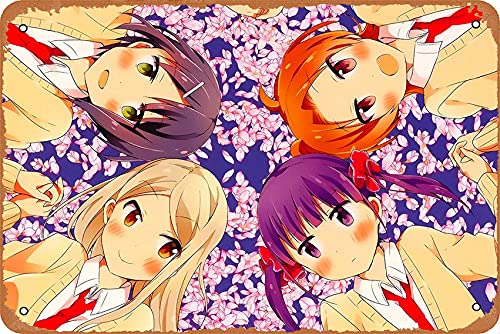 Shvieiart 8 X 12 Inch Vintage Sakura Trick Manga Anime Metal Tin Sign - Wall Decor for Home, Bar, Cafe & Office