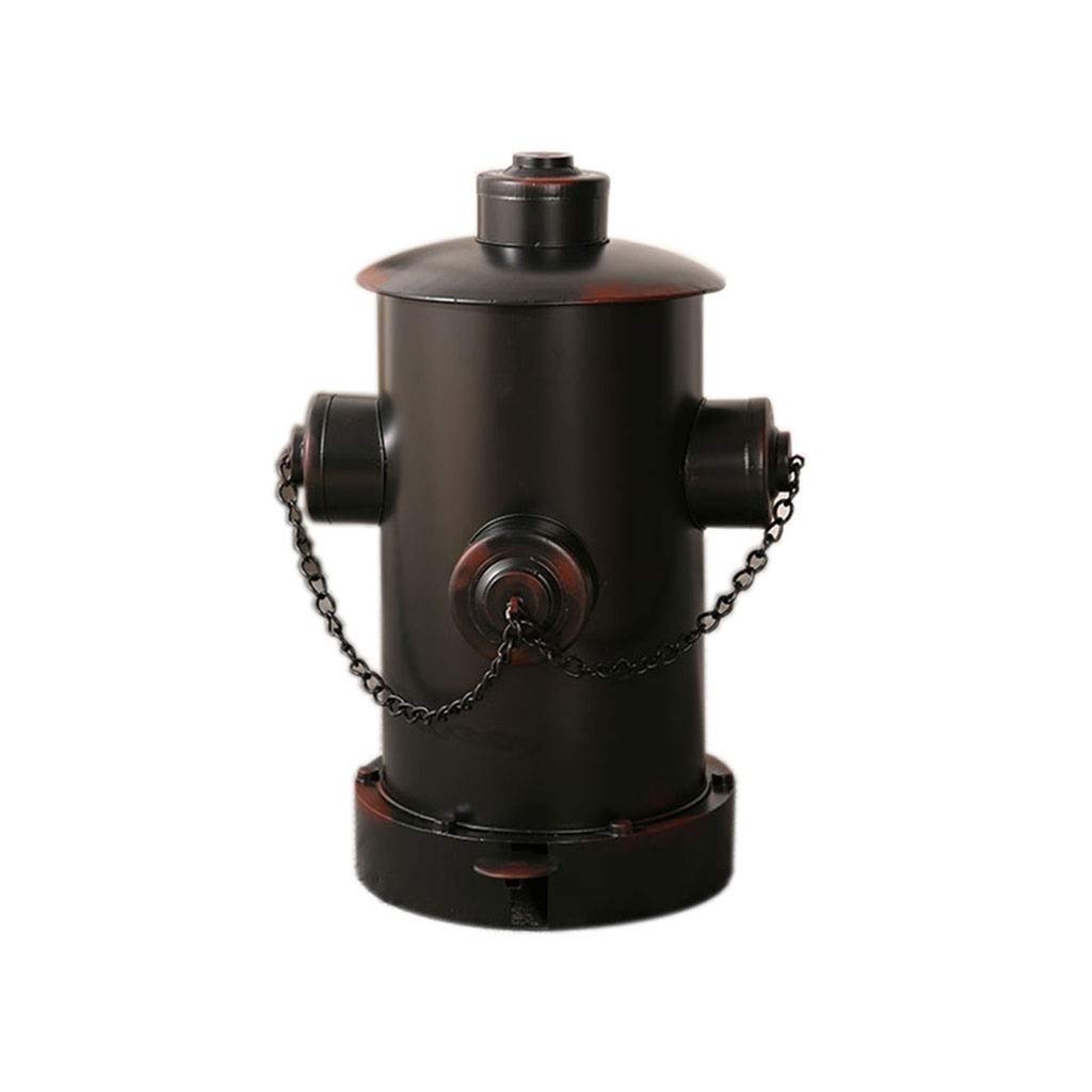 Black Wrought Iron Fire Hydrant Shaped Step-On Trash Can - Durable Metal Waste Bin for Kitchen, Bathroom, Office & Outdoor Use