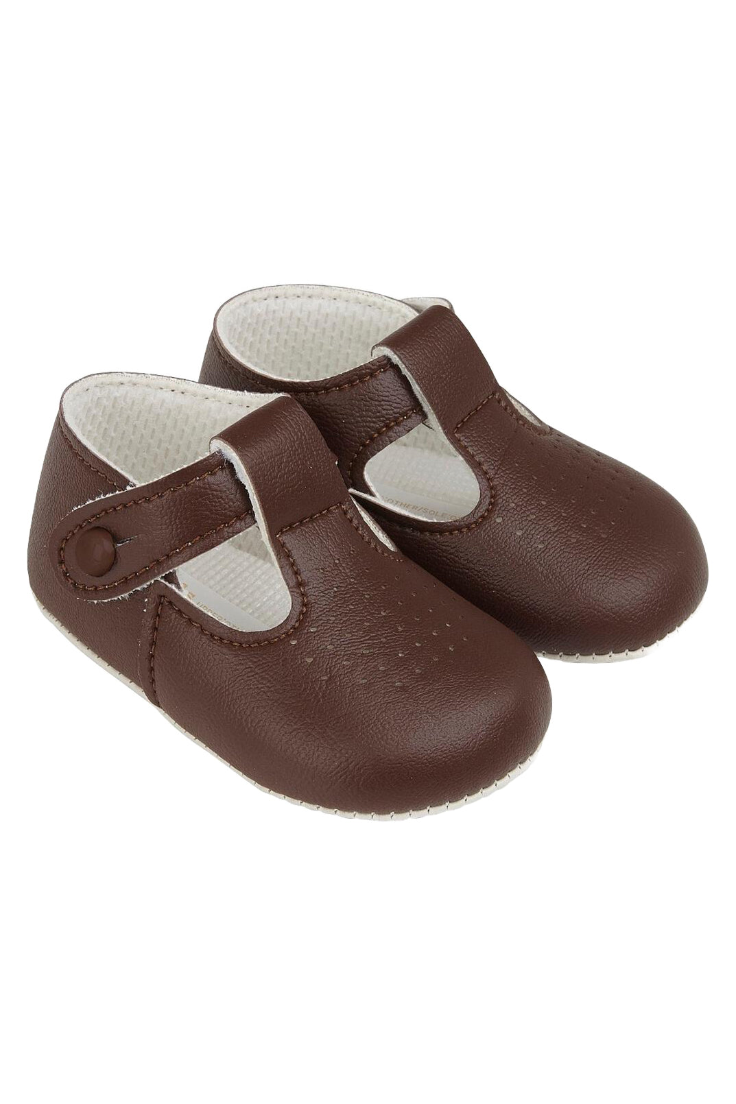 Brown T-Bar Soft Sole Shoes for Toddlers | Comfortable & Stylish First Walkers | Perfect for Indoor Play, Outdoor Walks & Special Occasions