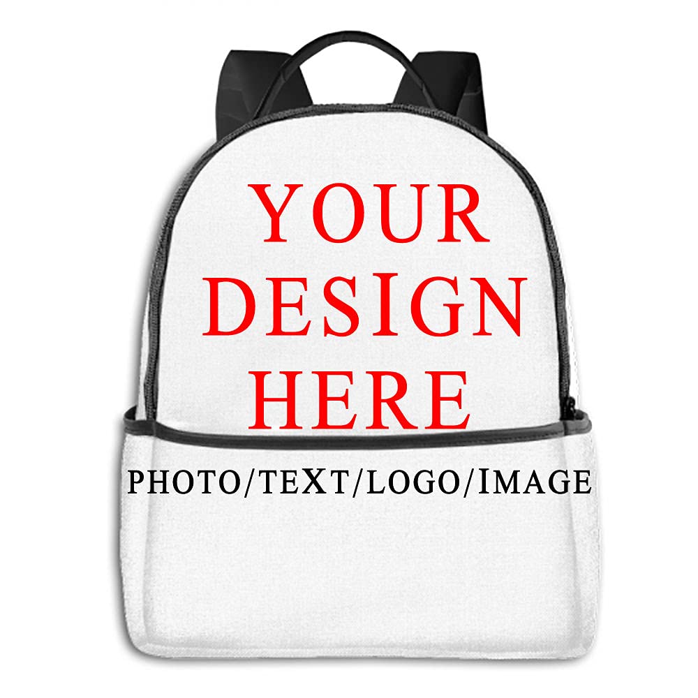 Custom Photo Backpack - Personalized School & Travel Laptop Backpack with Your Own Picture/Text - Large Capacity for College, Work & Outdoor Adventures