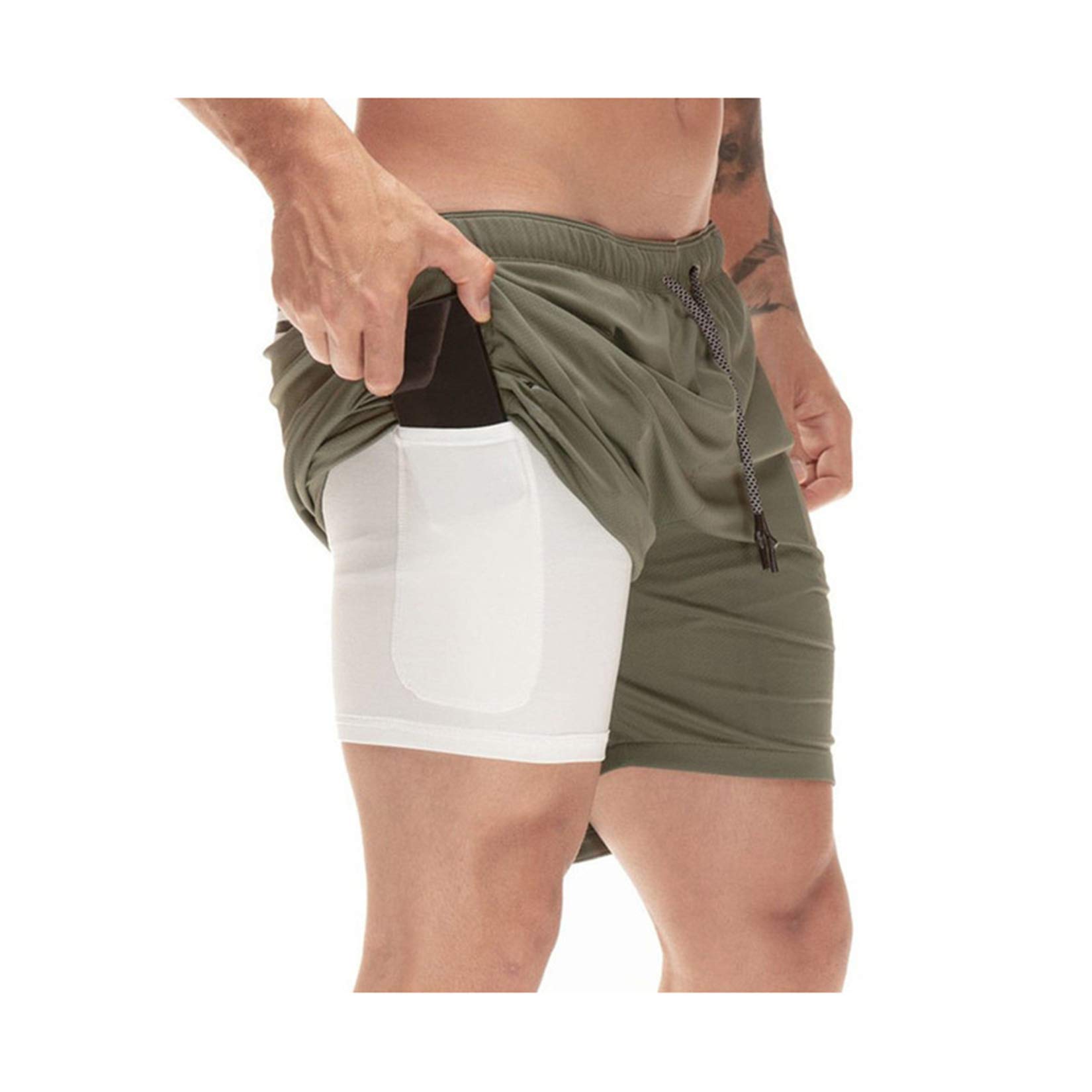 Best 2-in-1 Running Shorts for Men - Quick Dry Athletic Shorts with Liner | Lightweight Gym & Workout Shorts for Jogging, Fitness Training, Beach & Summer Sports | Moisture-Wicking Activewear for Outdoor Exercise & Casual Wear