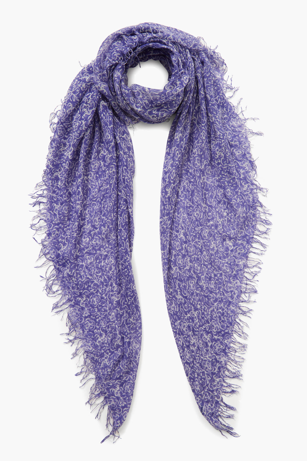 Luxury Cashmere Silk Scarf - Liberty Hibiscus Floral Print - Soft Warm Wrap for Women - Perfect for Winter Fashion, Office Elegance & Gift Giving