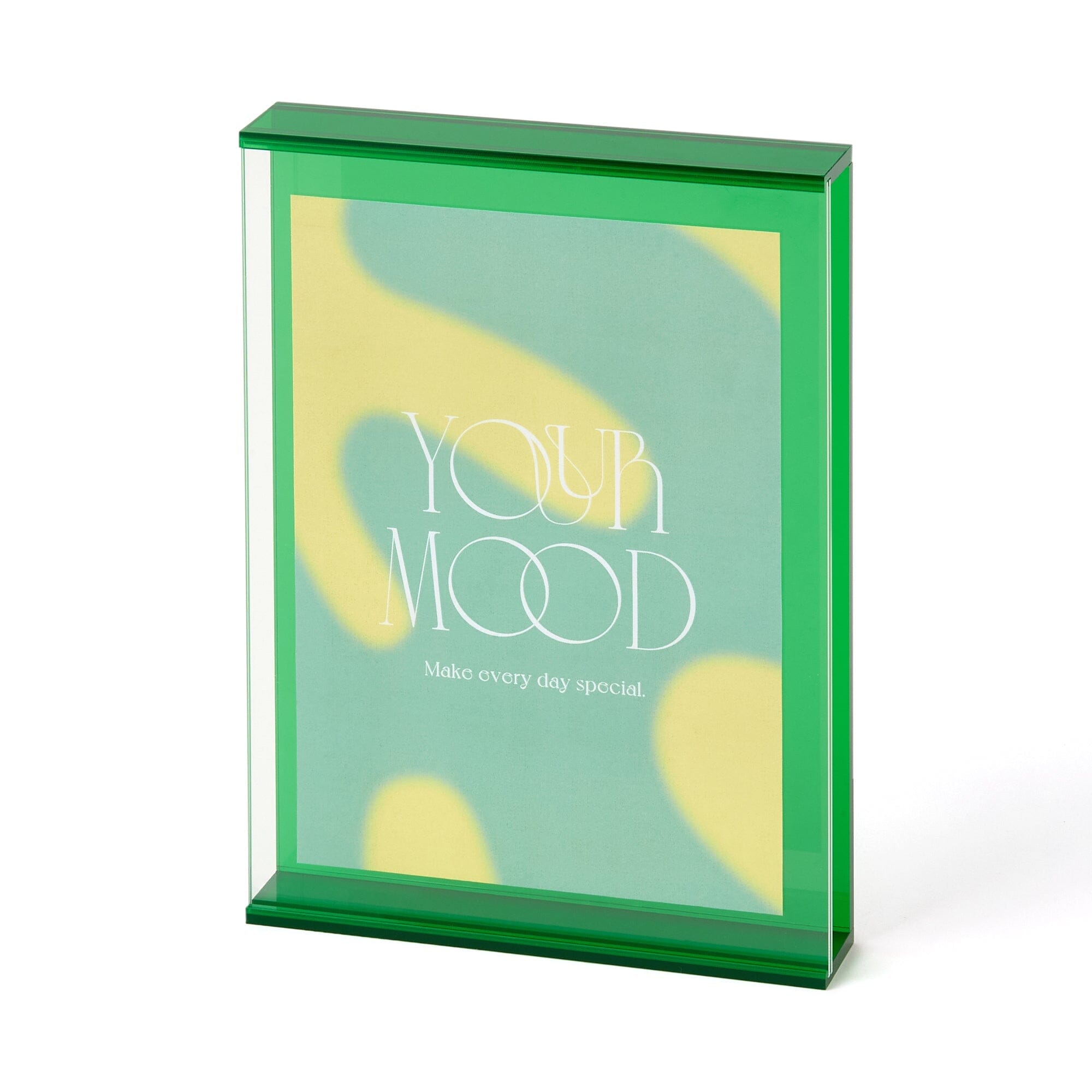 Vibrant Green Acrylic Display Frame Box - Large Size for Home Decor, Office Organization & Gift Packaging