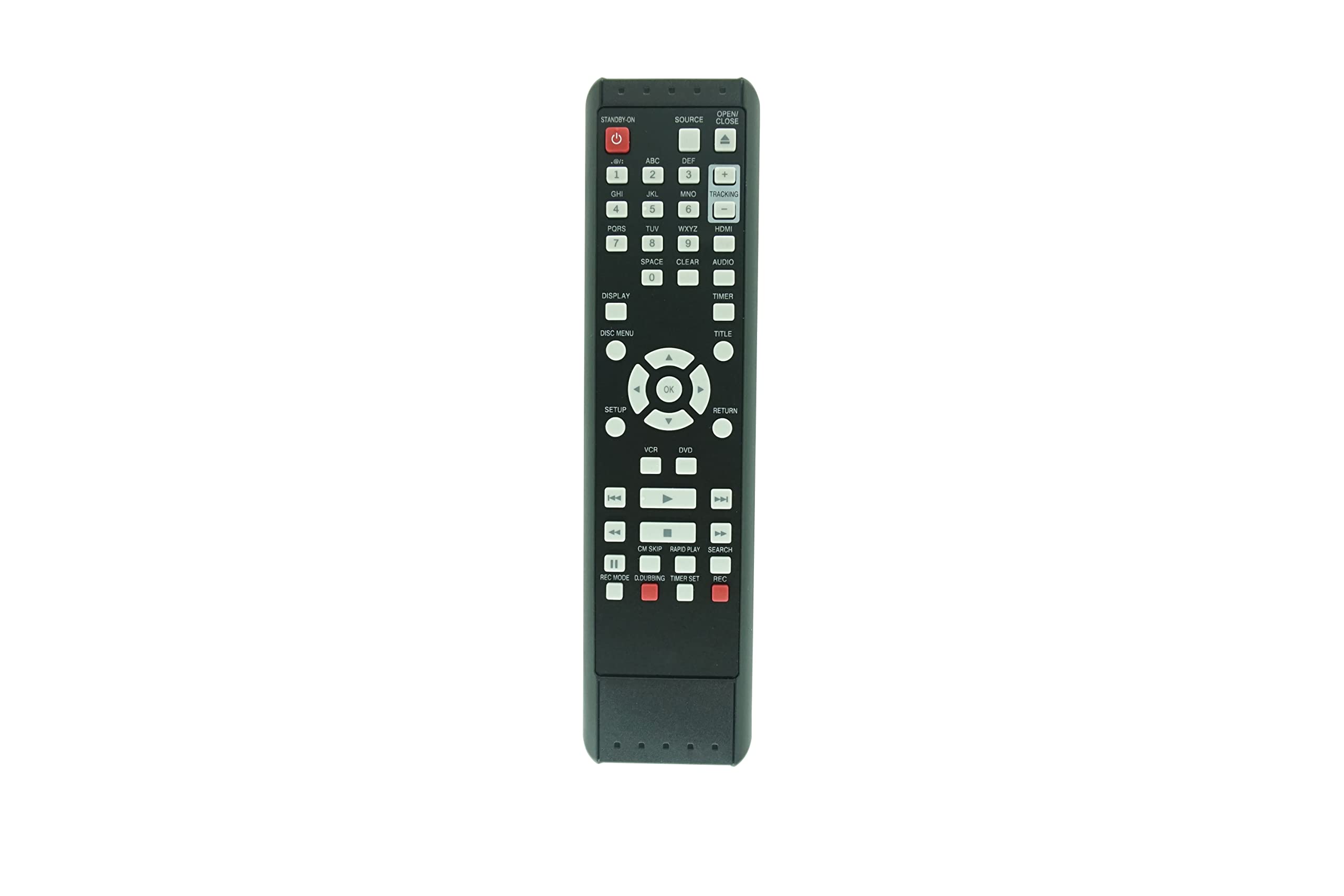 Universal Replacement Remote Control for Magnavox DVD Recorders - Compatible with NB884UD, NB887, ZV457MG9A, NB555, ZV450MW8, ZV450MW8A, NB550UD, MWR20V6, RZV427MG9, CMWR20V6, ZV427MG9, RZV427MG9A, ZV457MG9A Models - Perfect for Home Entertainment Systems and Digital Video Recording
