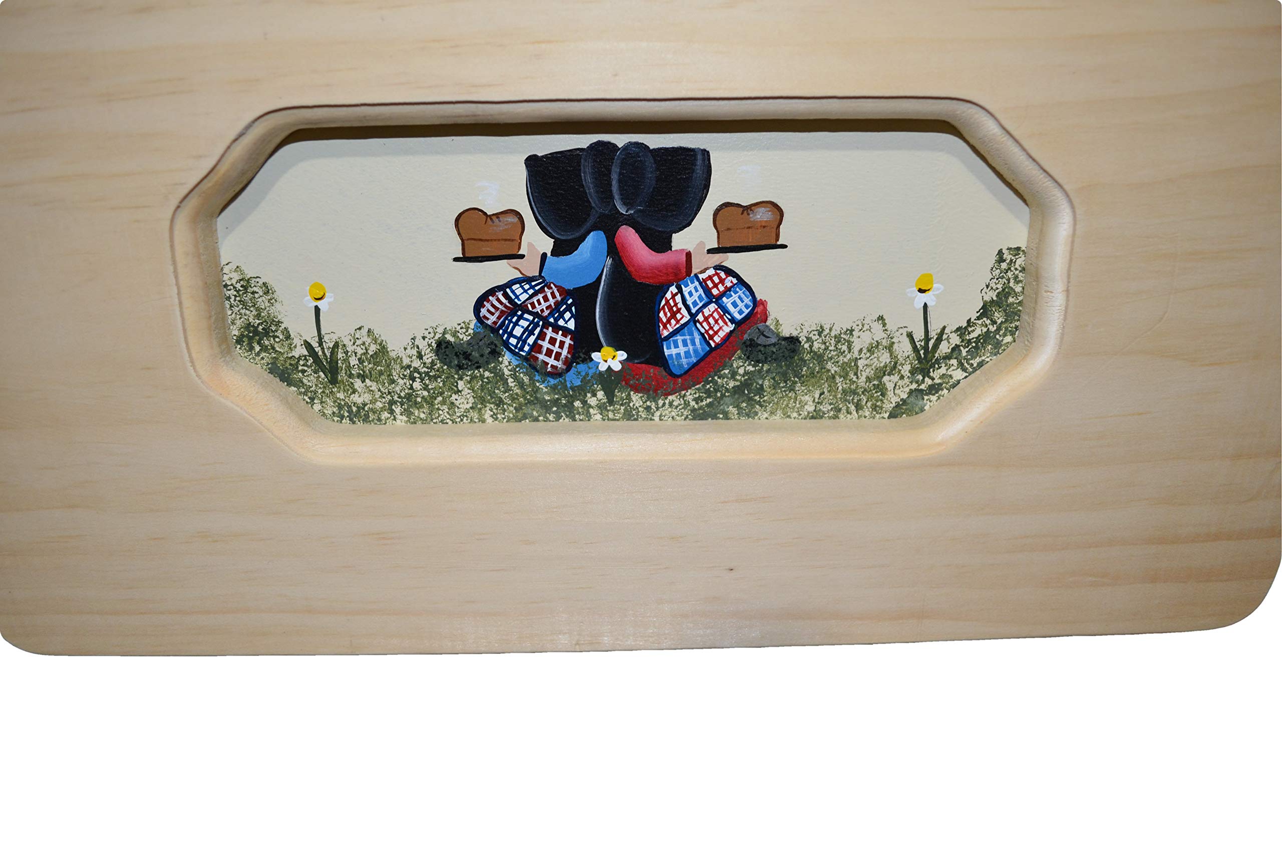 Amish Handcrafted Solid Pine Bread Box with 3-Door Vegetable Bin - Rustic Kitchen Storage for Fresh Bread, Fruits & Vegetables | Farmhouse Pantry Organizer