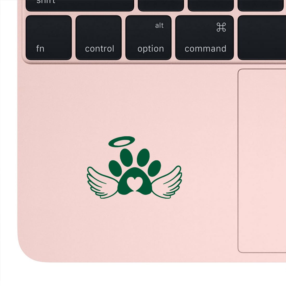 Premium Waterproof Vinyl Dog Paw Angel Decal Stickers (Green, Set of 2) - Durable Adhesive for Laptop, Phone, Helmet, Car Window, Bumper, Mug, Cup, Door & Wall Decoration - Perfect for Pet Lovers, DIY Home Decor & Personalized Gifts