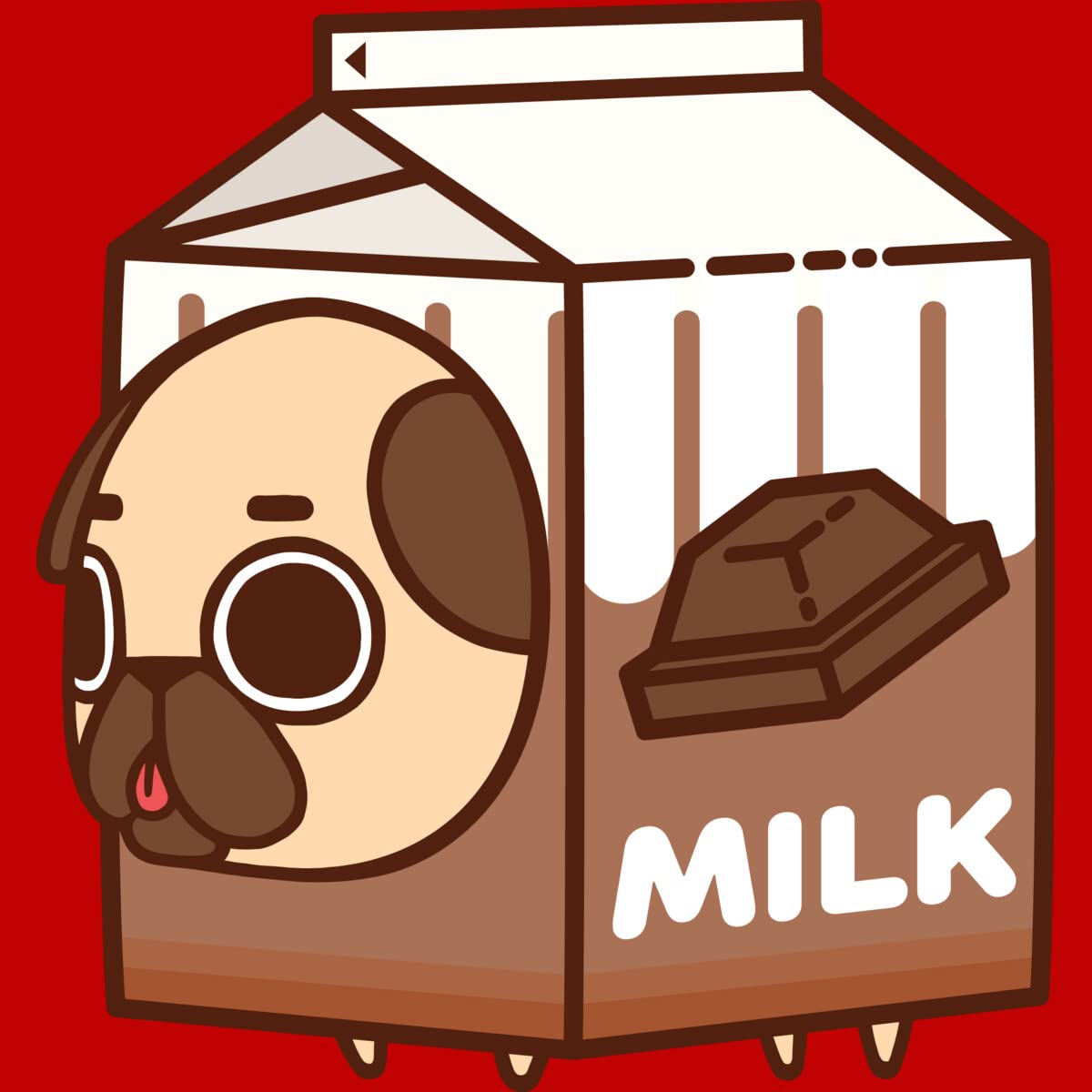 Design By Humans Men's Puglie Chocolate Milk Graphic Tank Top - Soft Cotton Casual Tee for Summer Outfits, Beach Wear & Lounge Comfort