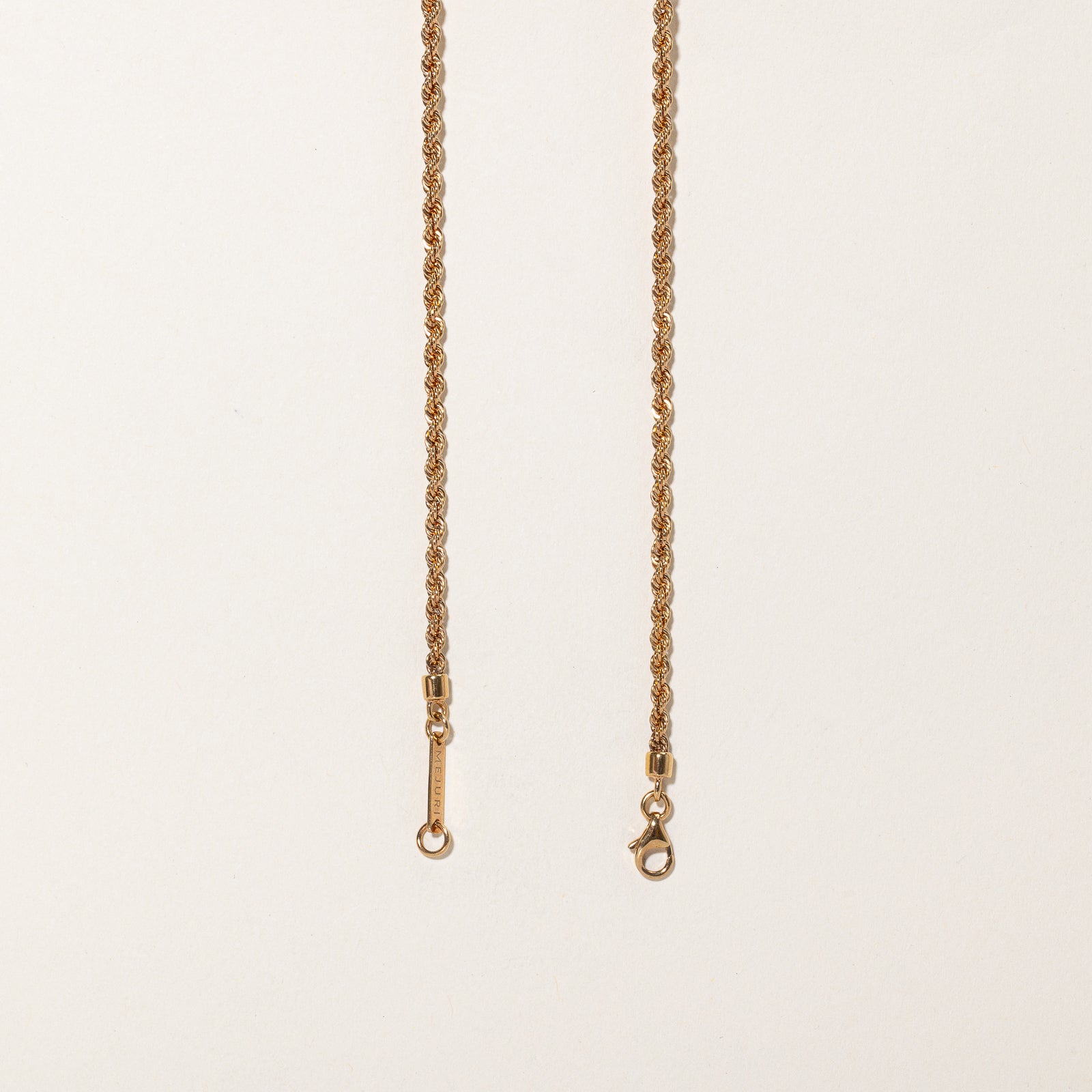 Mejuri 14K Rose Gold Rope Chain Necklace - 2.66mm Width, 22 Inch Length - Elegant Layering Piece for Women's Everyday Jewelry & Special Occasions