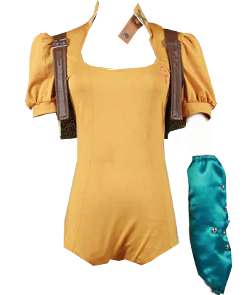 Diane Yellow Jumpsuit Anime Cosplay Costume for Women - Complete Set with Gloves & Bag | Perfect for Lolita Parties, Halloween & Comic Conventions