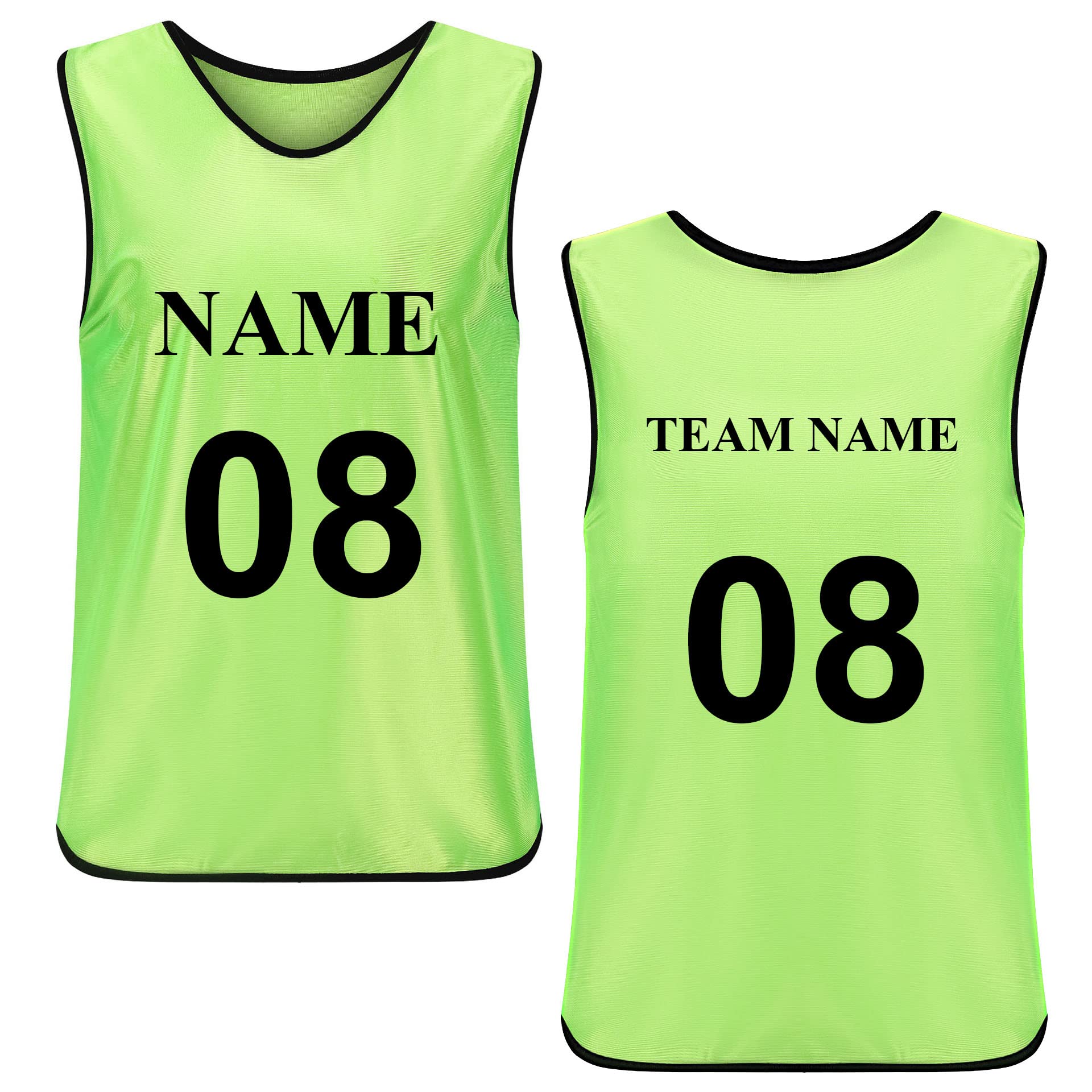 Custom Pinnies Scrimmage Vests - Personalized Football Training Bibs for Adults & Youth - TopTie Sports Jerseys for Soccer, Basketball & Team Practice (Price/Piece) - Perfect for Football Drills, School PE Classes & Tournament Games