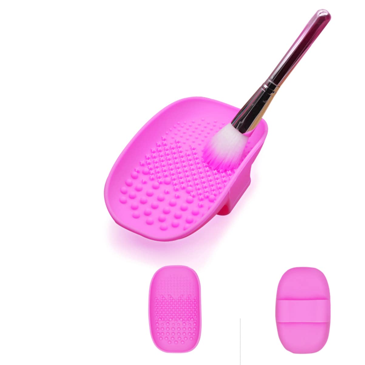 EXCLUZO Silicone Makeup Brush Cleaner - Durable Scrubber Board & Cleaning Pad for Washing Cosmetic Brushes - Perfect for Home, Salon, and Travel Use (1pc)