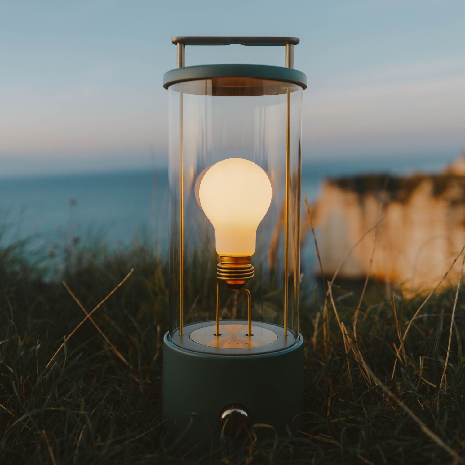 The Muse Portable Lamp - Rechargeable LED Desk Light in Pleasure Garden Green for Bedroom, Office & Reading | Dimmable Night Light with USB Charging