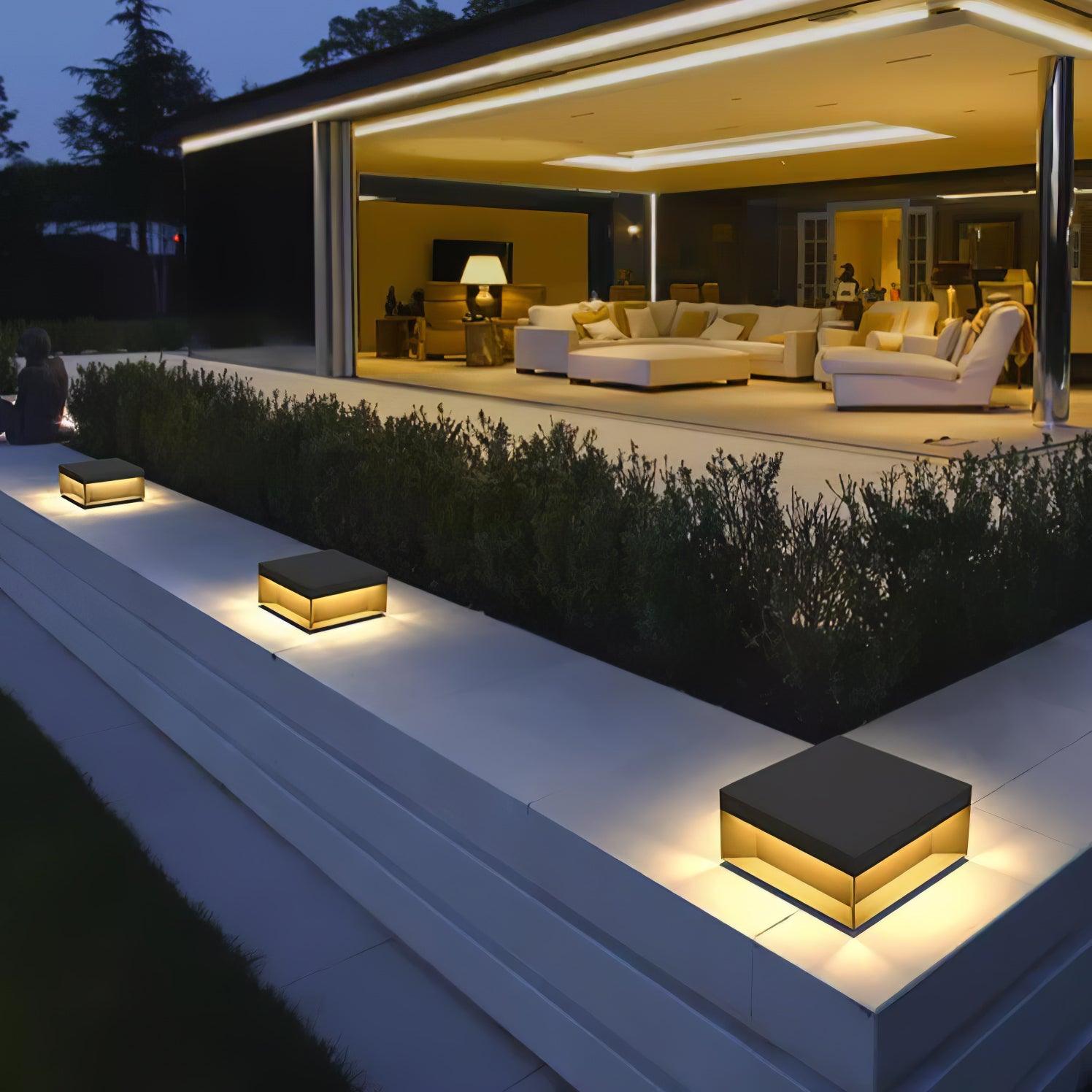 Black Box Outdoor Post Light - Durable Weatherproof LED Exterior Light for Patio, Garden, and Driveway Lighting