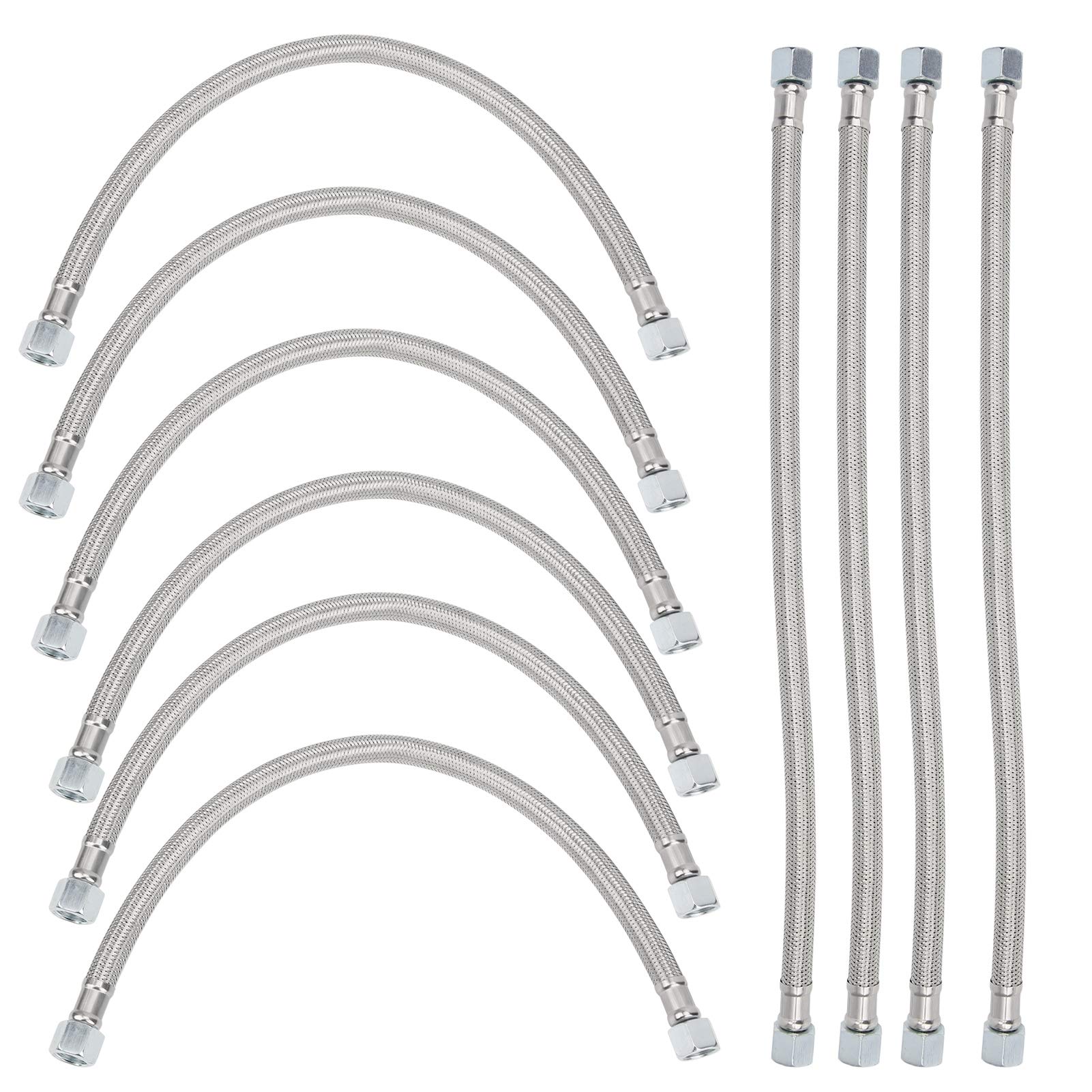 10pcs Flexible Air Compressor Hose Replacement - Durable Brake Oil Tube for Motorcycle & Automotive Use | Perfect for Air Tools, Tire Inflation & Hydraulic Systems