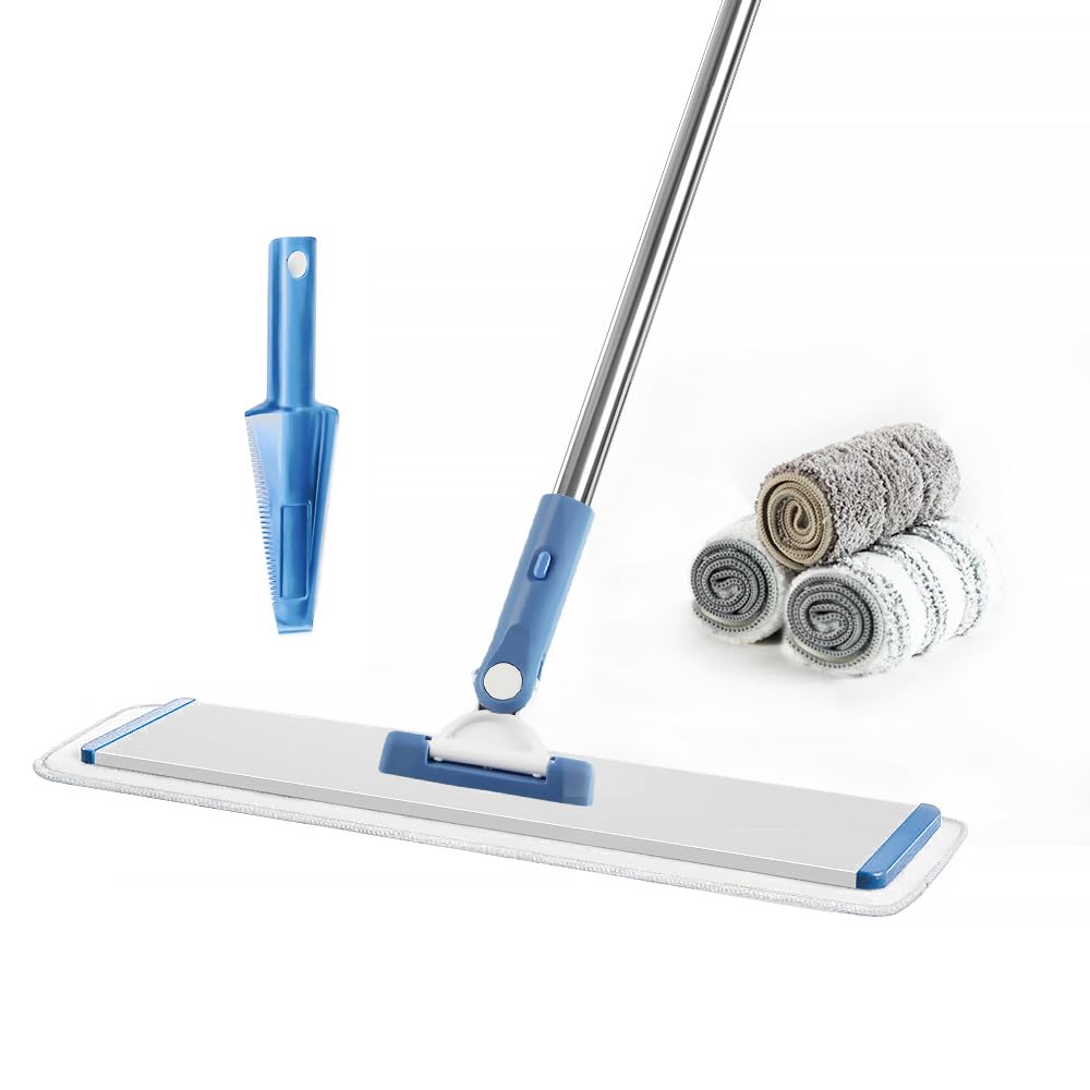 **CQT Commercial Flat Microfiber Floor Mop Cleaning System - 18