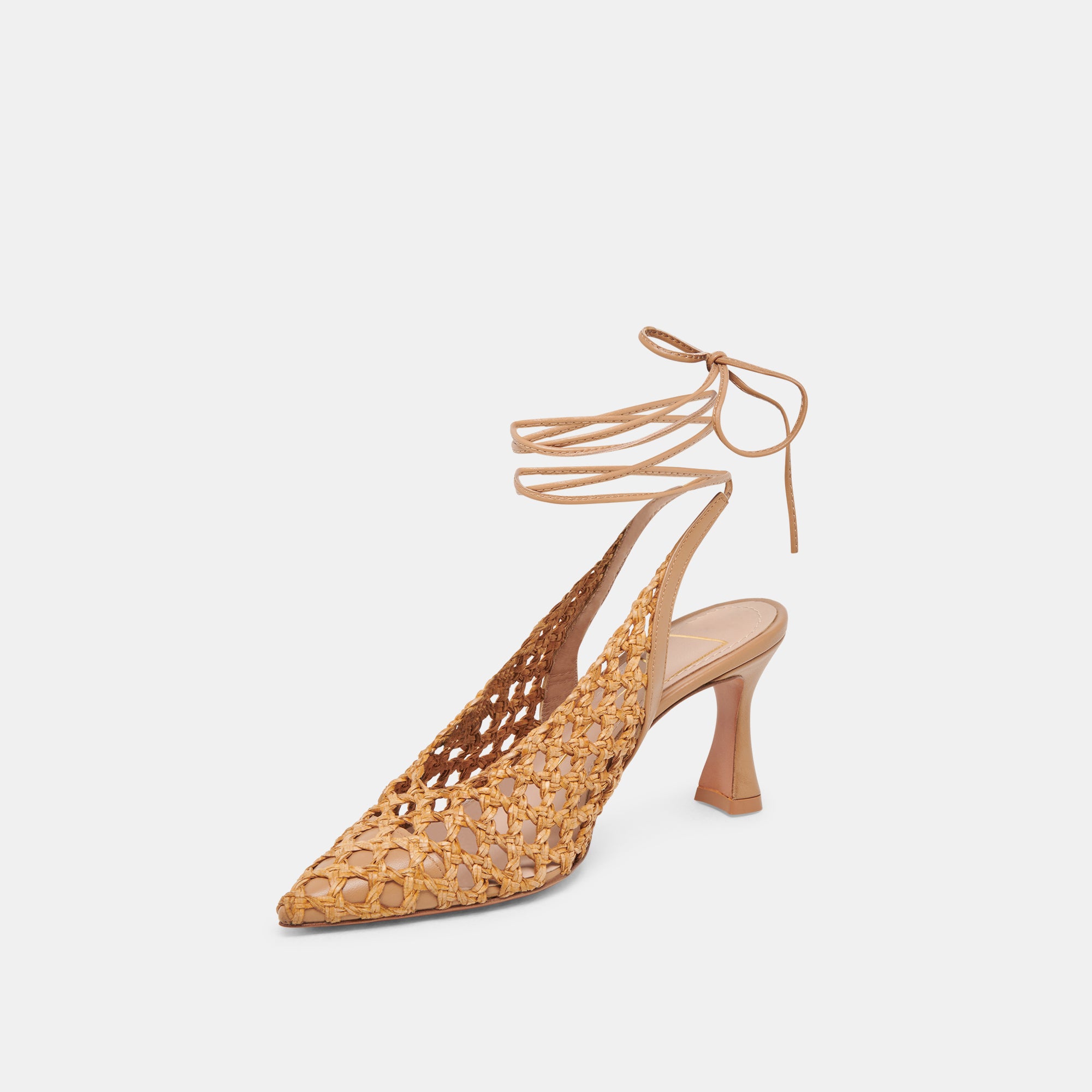 GESICA Women's Natural Woven High Heels - Comfortable Dress Sandals for Weddings, Parties & Evening Events