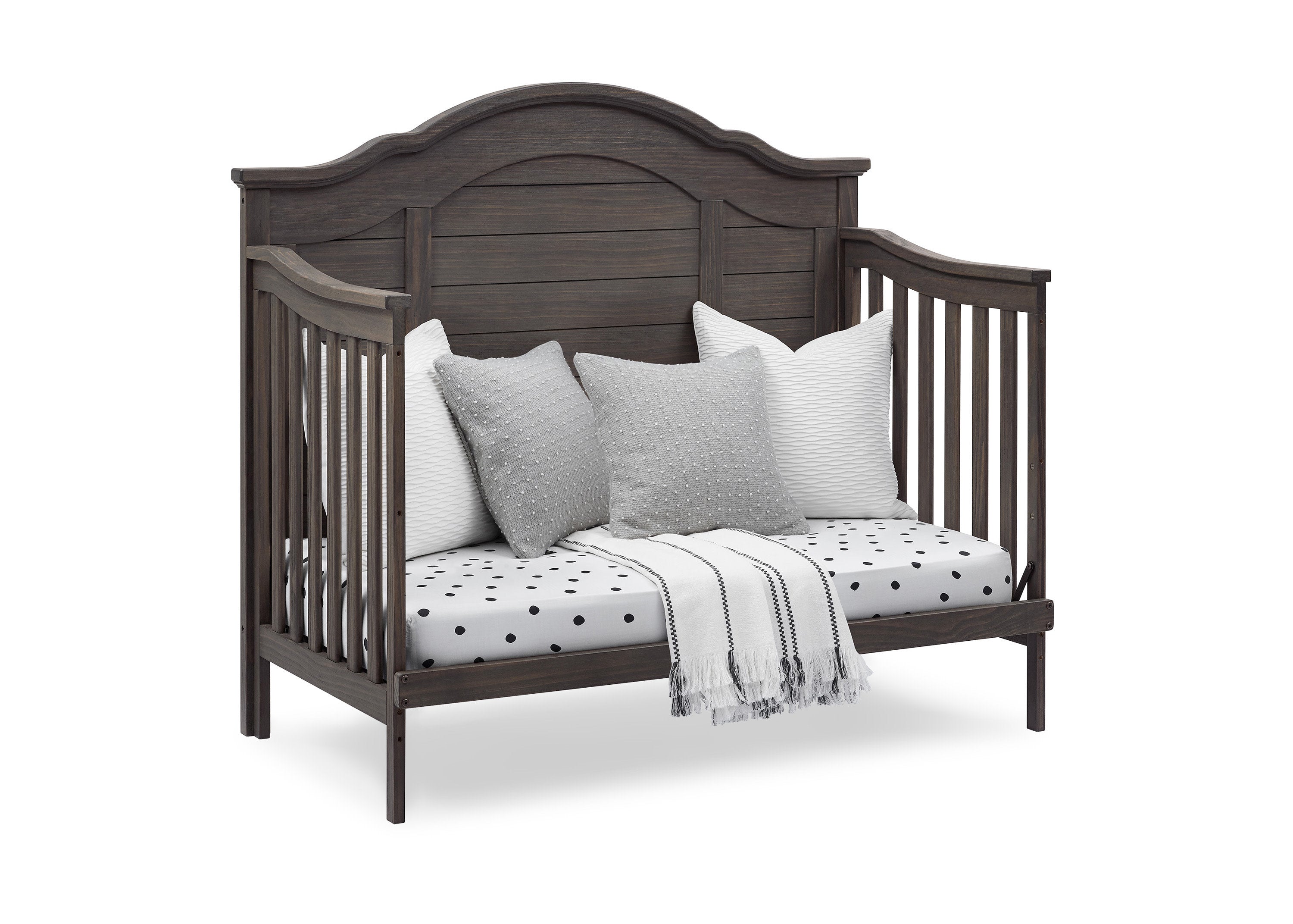 Asher 6-in-1 Convertible Baby Crib to Toddler Bed - White Nursery Furniture for Newborns & Growing Kids - Perfect for Nursery, Bedroom & Daycare