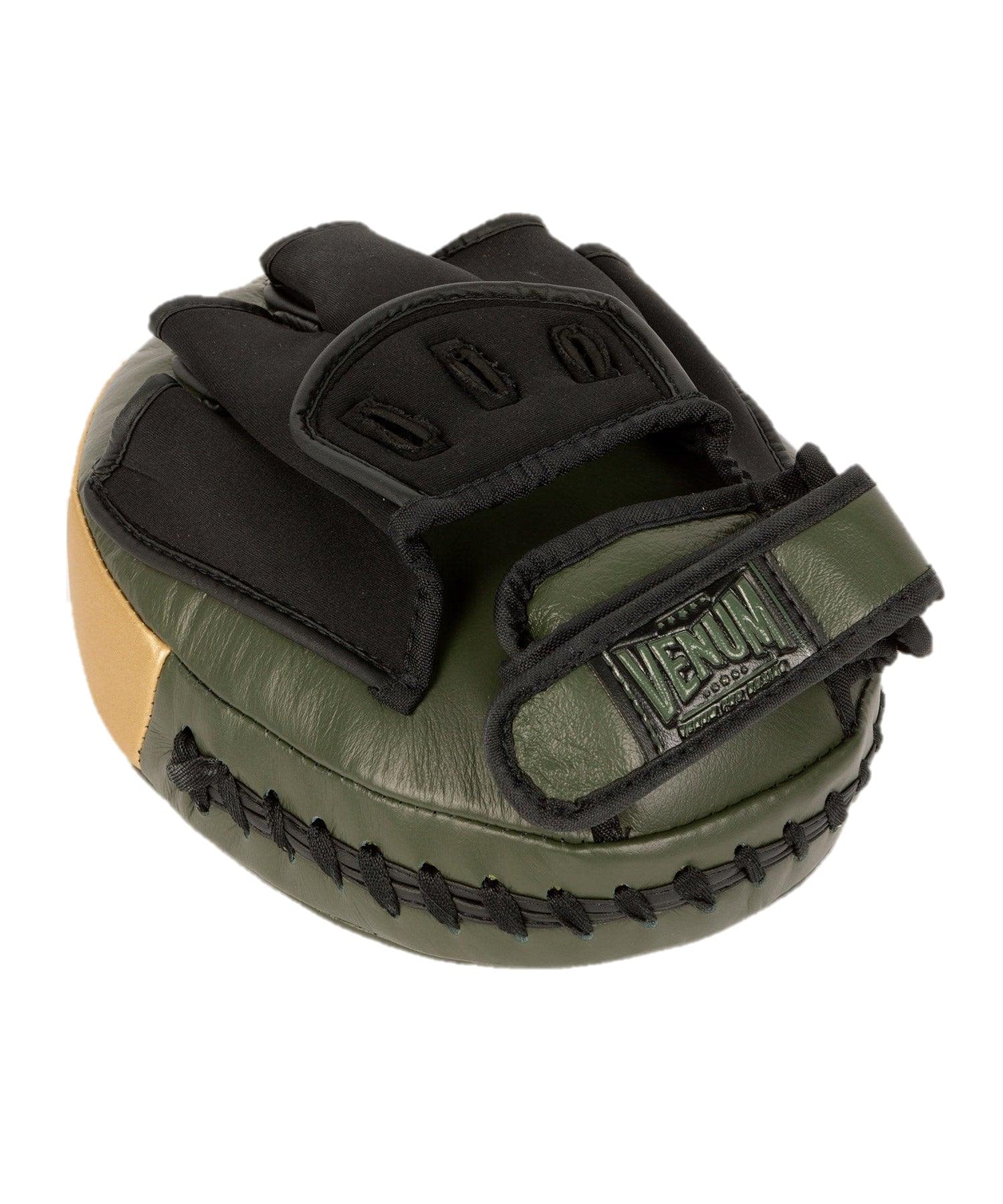 Venum Pro Boxing Big Punch Mitts (Pair) - Khaki/Gold, Large - Premium MMA Training Pads for Boxing, Kickboxing & Muay Thai - Ideal for Coaches & Fighters
