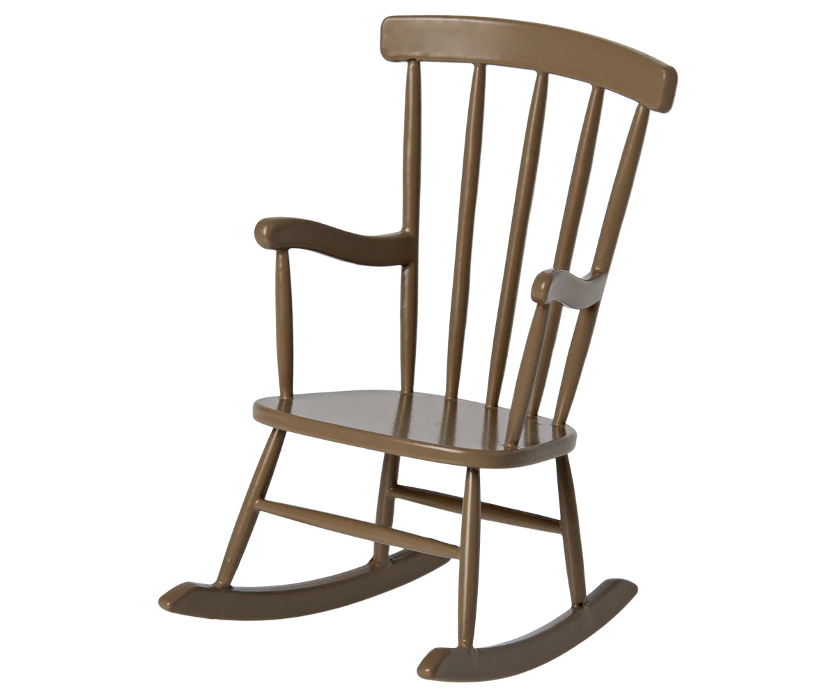Maileg Light Brown Mouse Rocking Chair - Perfect for Kids' Bedrooms, Playrooms & Nursery Decor