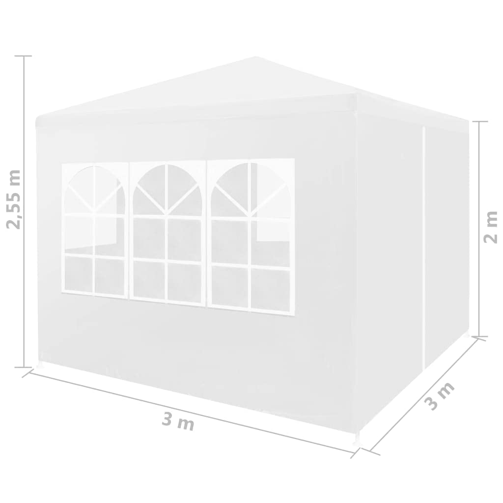 CHARMMA 10x10 Heavy Duty White Party Tent - Large Pop Up Canopy for Outdoor Weddings, Backyard Parties & Events | Waterproof Instant Shelter for Camping, Picnics & Festivals