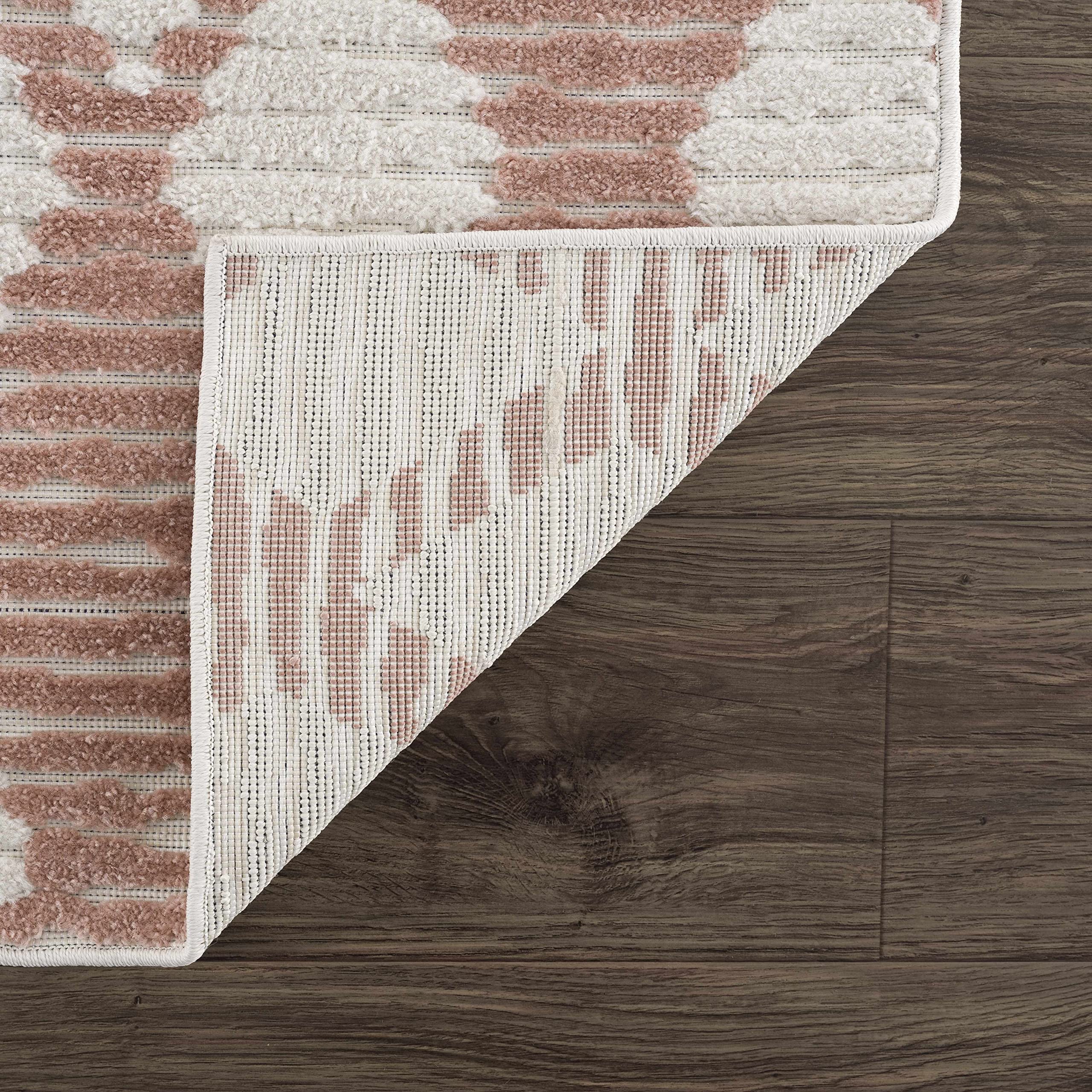 Premium Hauteloom Mansilingan Area Rug for Living Room, Bedroom & Outdoor Patio - Soft Beige & Brown Design - 6'7