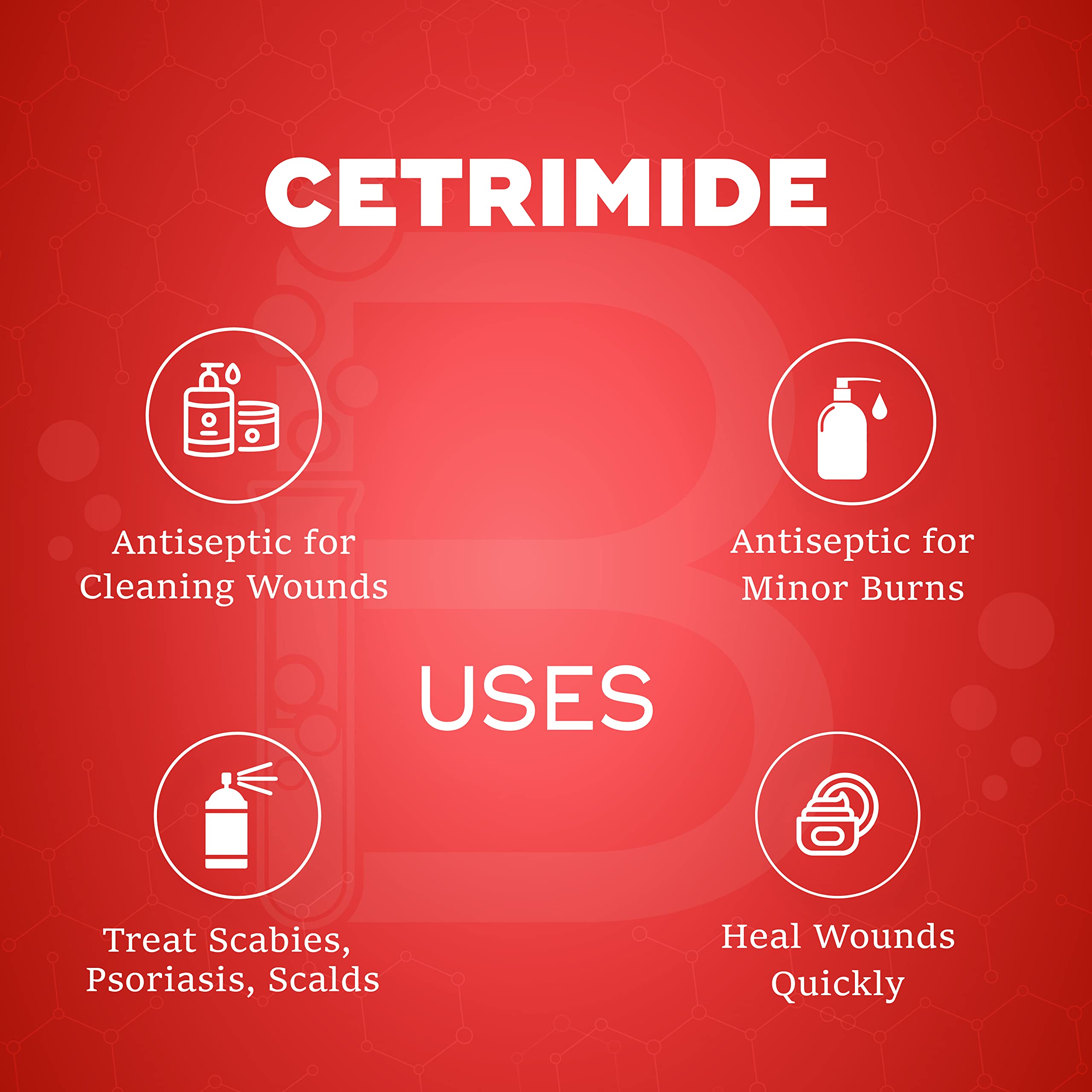 BRM Chemicals Cetrimide - 200 Grams | Antibacterial & Antiseptic Agent for Cosmetic Formulation, DIY Skincare, Hair Care & Personal Care Products | Ideal for Face, Body, Skin Treatments & Homemade Beauty Products