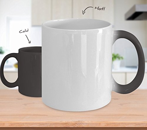 Singapura Cat Color Changing Mug - Keep Calm & Kiss Your Cat - Unique Inspirational Gift for Daughter (AP9617) - Perfect for Coffee, Tea & Cat Lovers