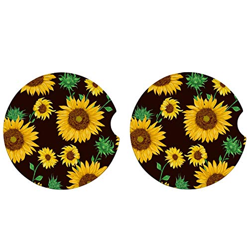 Retro Sunflower Watercolor Style
