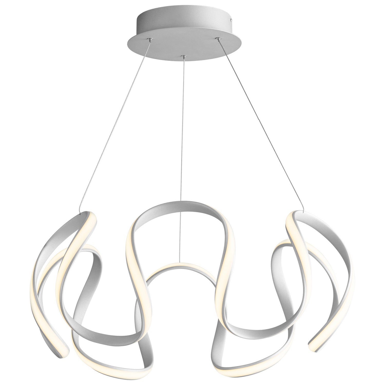Oxygen Cirro 3 61 30 Modern Pendant Light Fixture - Silver Graphite Finish for Dining Room, Kitchen Island & Living Room Lighting