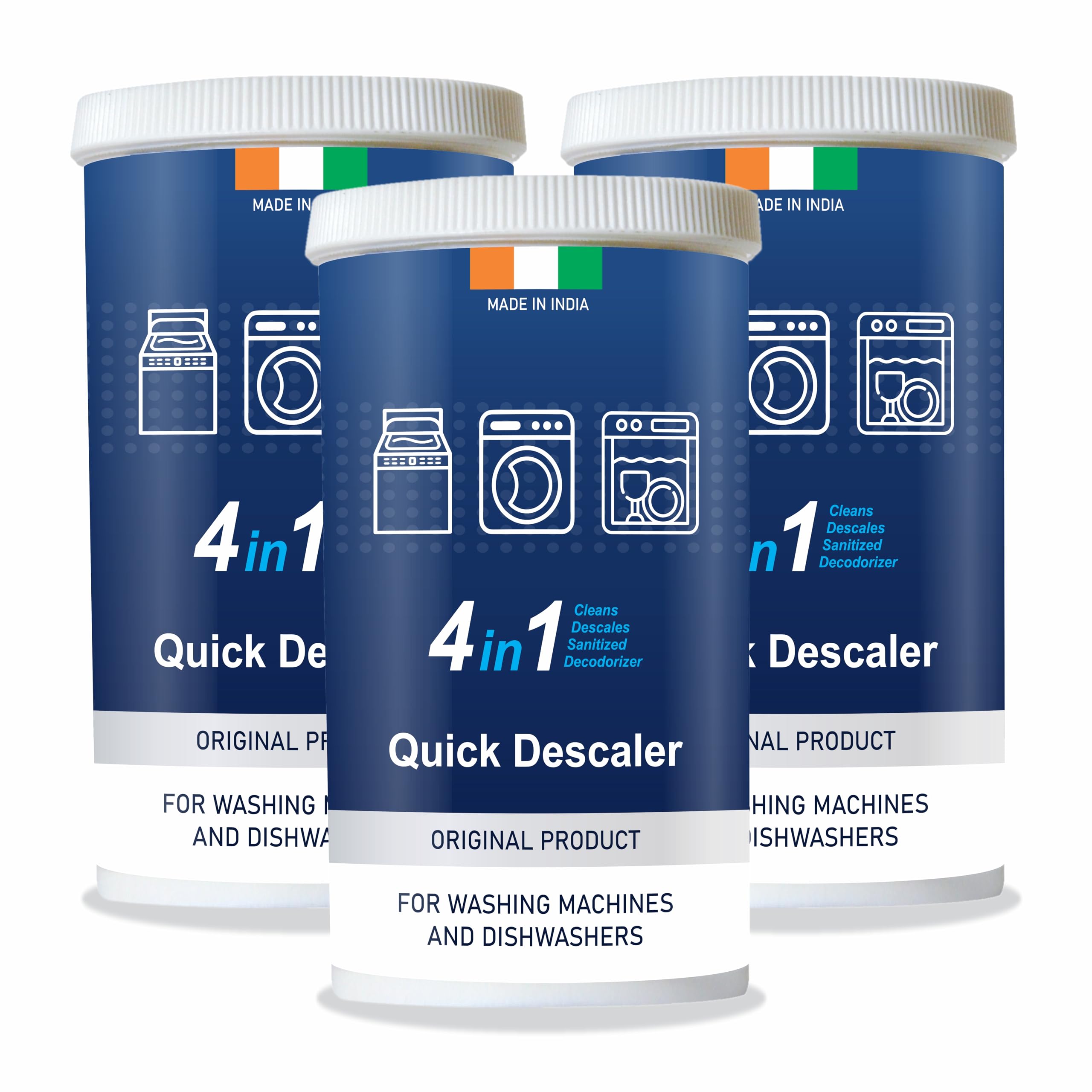 Washing Machine Descaler & Cleaner Powder - Front Load & Top Load Compatible, 250g | Removes Limescale & Odors for Fresh Laundry | Ideal for HE, LG, Samsung, Whirlpool Machines