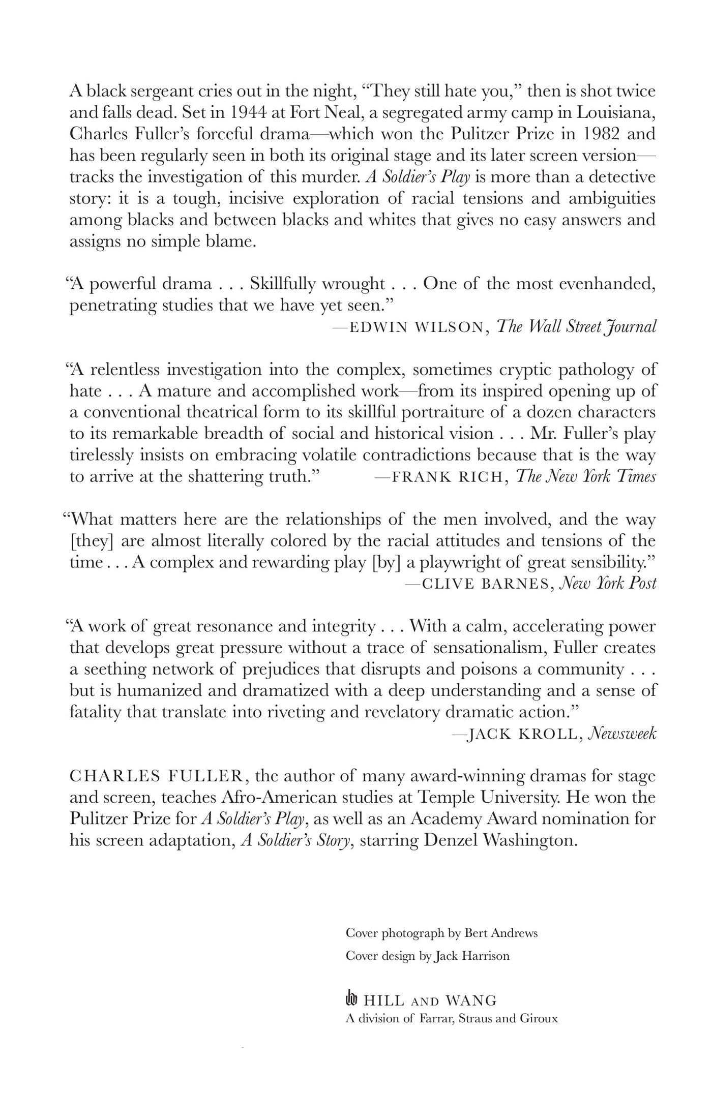 A Soldier's Play: Award-Winning Drama Book | Military Themed Stage Play Script for Theater Performances & Drama Studies