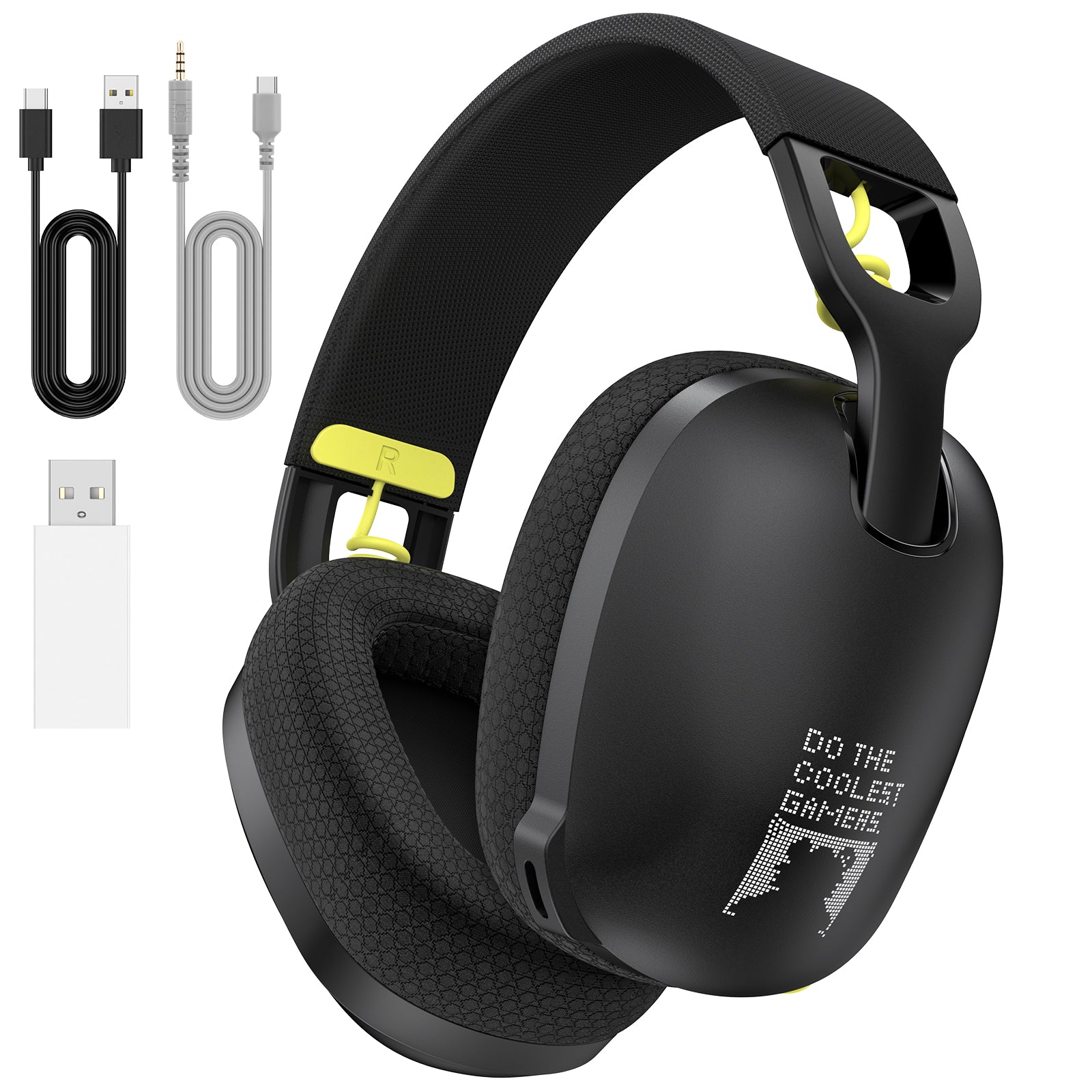 ONIKUMA B2 Wireless Gaming Headset - Bluetooth 2.4G/3.5mm Wired Triple Mode Lightweight Over-Ear Headphones with Mic for PC, PS5, Xbox, Mobile Gaming & Online Meetings