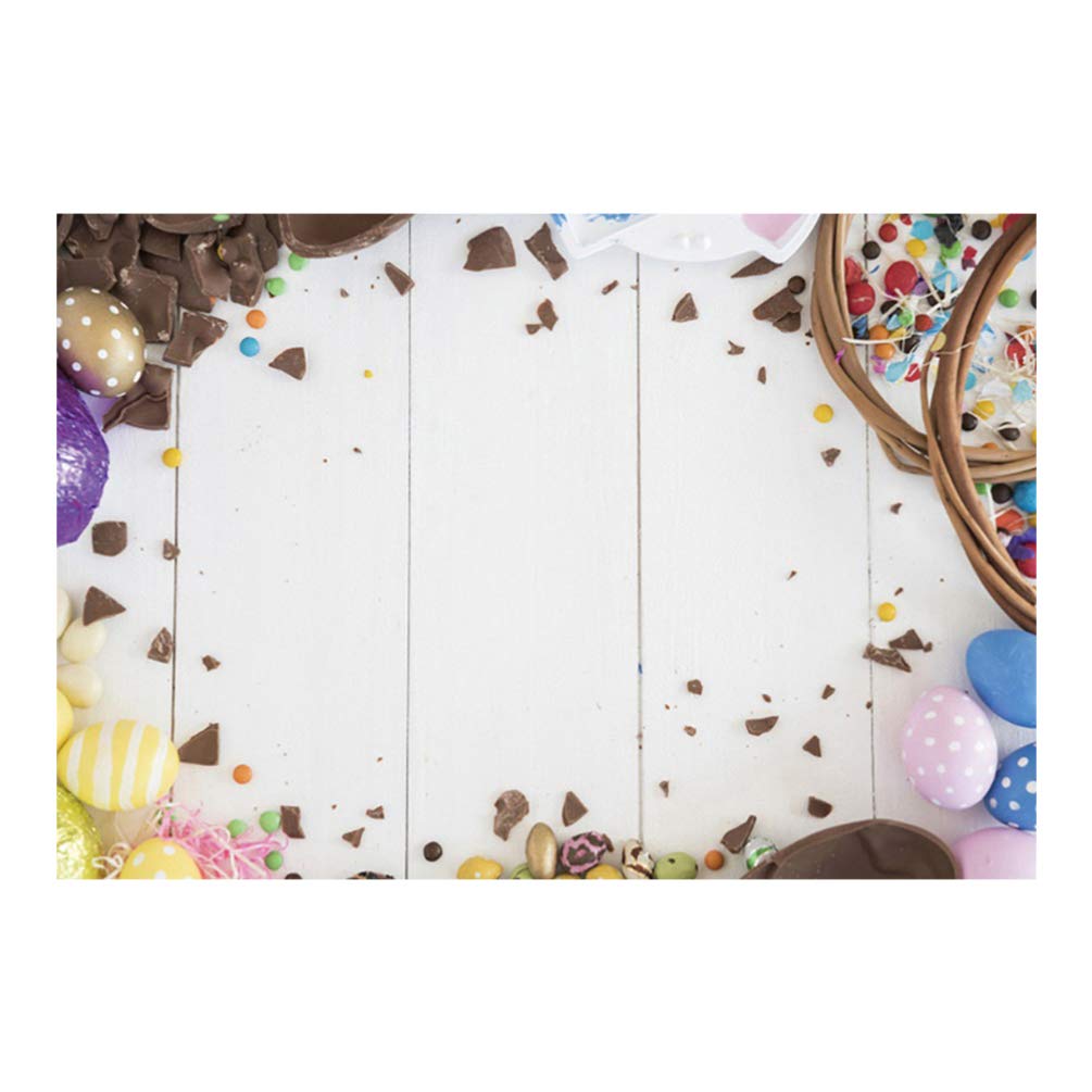 Garneck 3D Easter Photography Backdrop - Chocolate Egg Printed Photo Background for Baby Newborn Children Easter Party Decorations (100x150cm) - Perfect for Easter Photo Shoots, Birthday Parties & Spring Celebrations