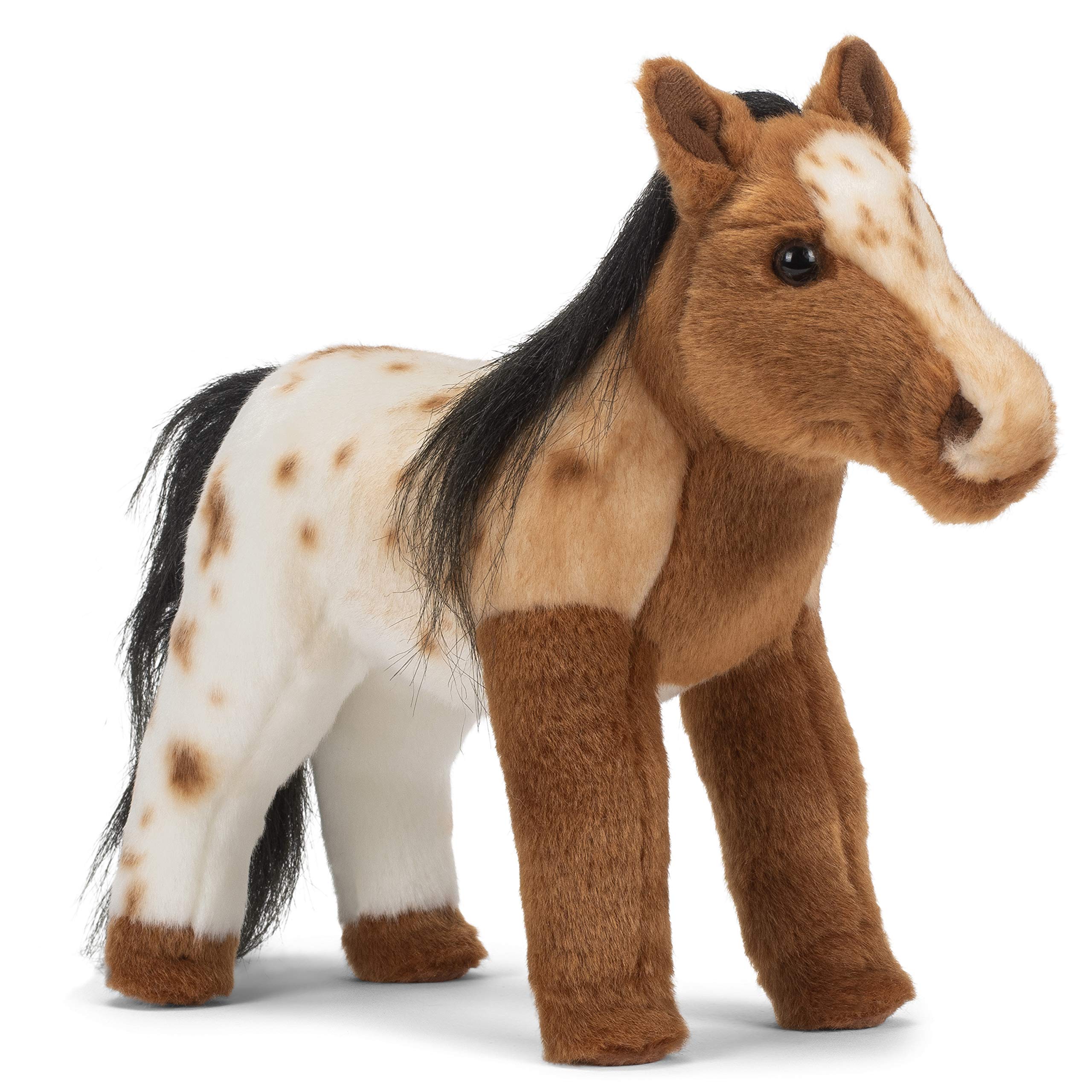 DEMDACO Appaloosa Horse Plush Toy - 10 Inch Soft Brown & White Stuffed Animal for Kids | Perfect for Cuddling, Gifts, and Nursery Decor