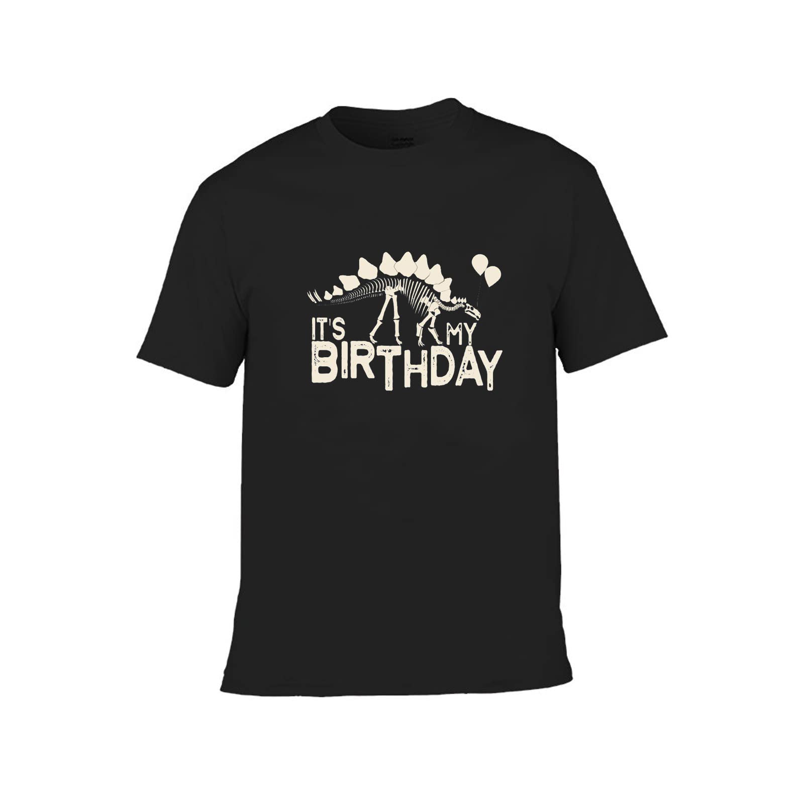 Dinosaur Balloon Birthday T-Shirt for Kids - Fun Short Sleeve Graphic Tee with Letter Print | Perfect Gift for Boys & Girls Birthday Parties, Playdates, and Casual Wear