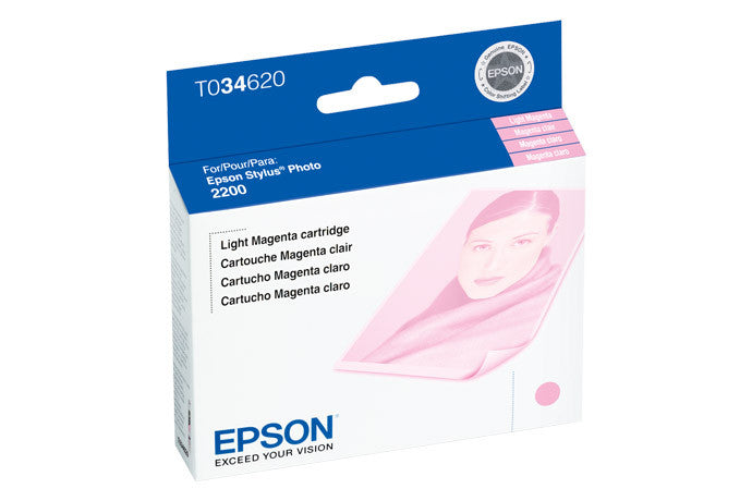 Epson T034620 2200 Light Magenta Ink Cartridge - High-Quality Replacement for EcoTank Printers | Perfect for Home, Office & Photo Printing