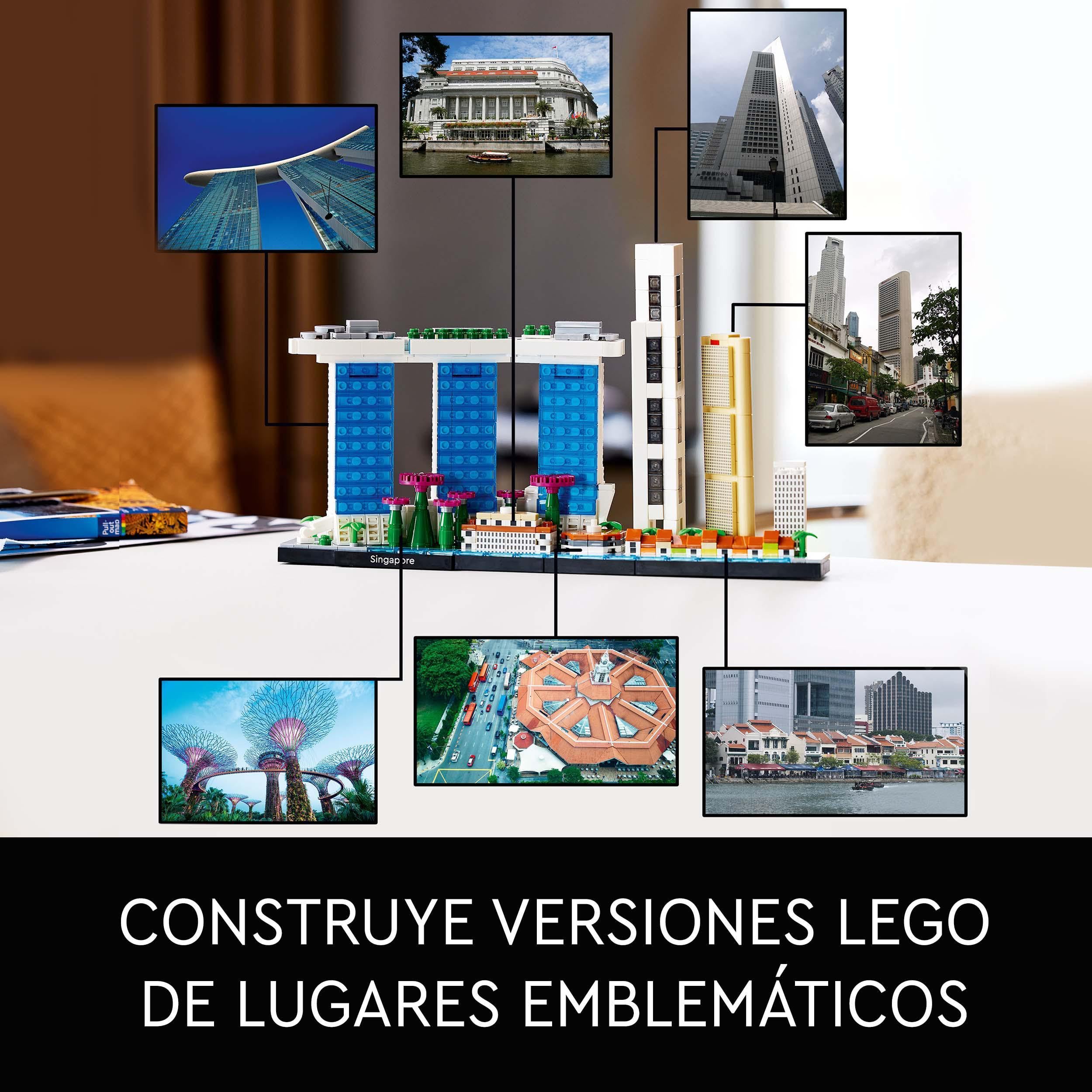 LEGO Architecture Singapore Skyline Building Kit - Creative Construction Model for Adults, DIY Landmark Collectible, City Skyline Collection, Perfect Gift for Men & Women (Model 21057) - Great for Home Decor, Office Display, and Relaxing DIY Projects