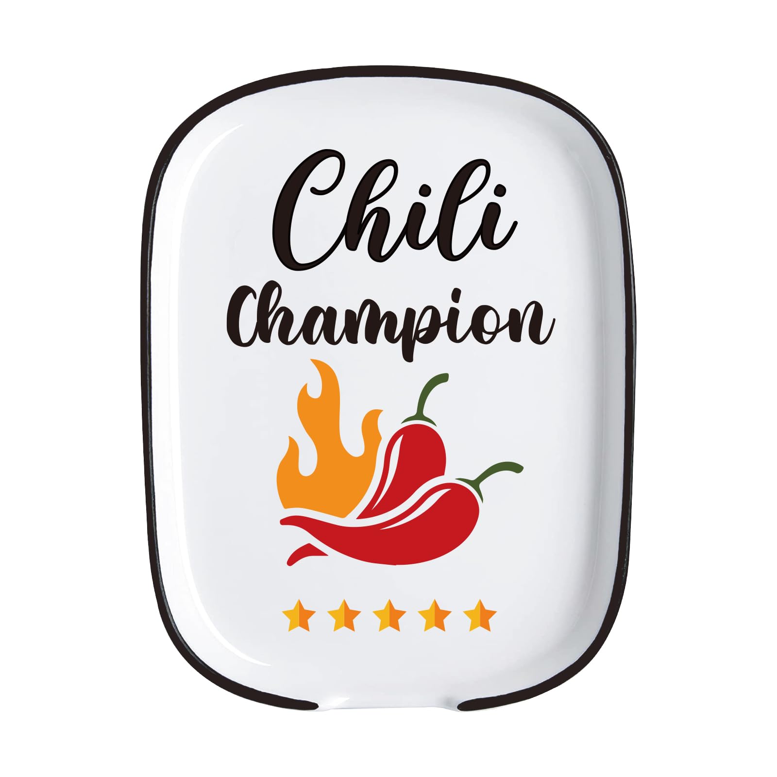 Heat-Resistant Ceramic Spoon Rest for Stove - Large Kitchen Utensil Holder, Farmhouse Decor & Housewarming Gift - Perfect for Cooking, Chili Contests & Countertop Organization