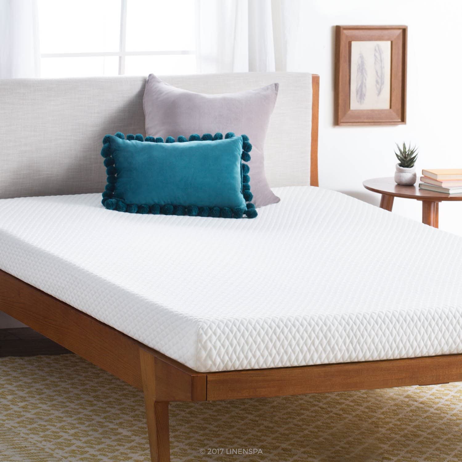 Linenspa 5 Inch Gel Memory Foam Mattress - Firm Support, Low Profile, Full Size Bed Mattress for Back Pain Relief & Pressure Point Relief | Perfect for Guest Rooms, Dorm Rooms & Small Spaces