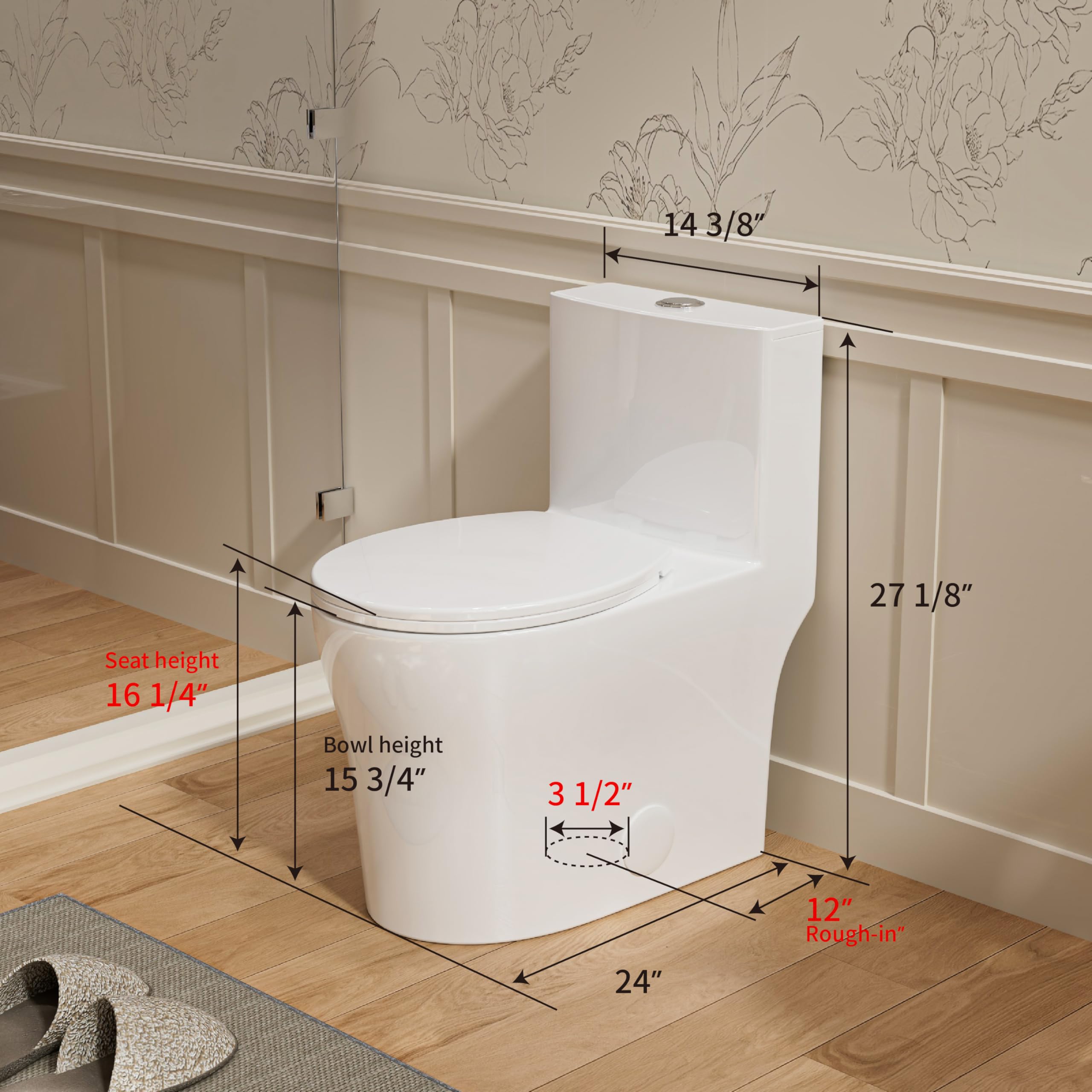 Casta Diva Compact One Piece Toilet for Small Bathrooms - 12
