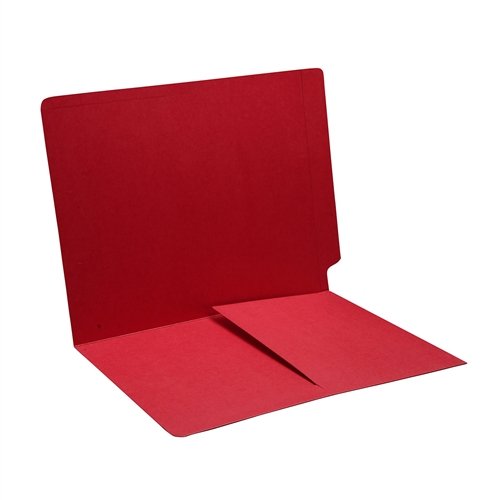 Premium Red File Folders with 1/2 Inch Pocket & End Tab - Letter Size Office Supplies for Document Organization, School, Business Filing & Home Office Use