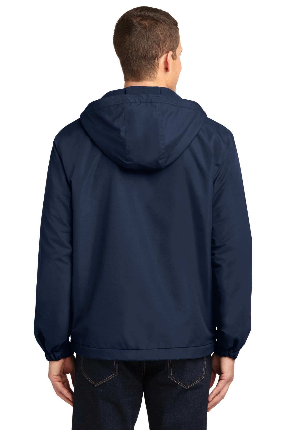 Port Authority Men's Hooded Charger Jacket - XXL True Navy - Lightweight Water-Resistant Fleece-Lined Jacket for Outdoor Work & Casual Wear