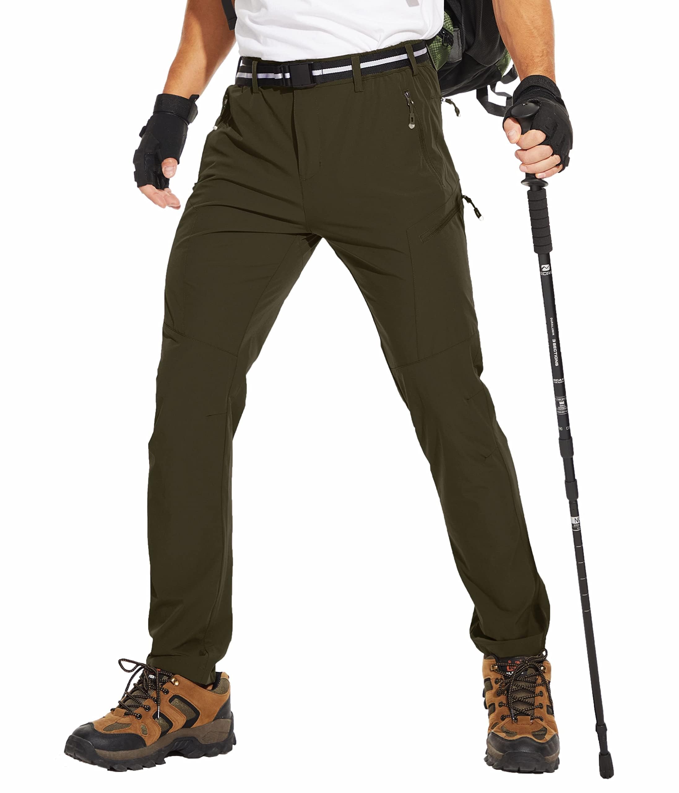 **NATUVENIX Men's Lightweight Hiking Pants - Quick Dry, Stretchable Outdoor Travel & Work Pants for Fishing, Camping & Adventure Activities**